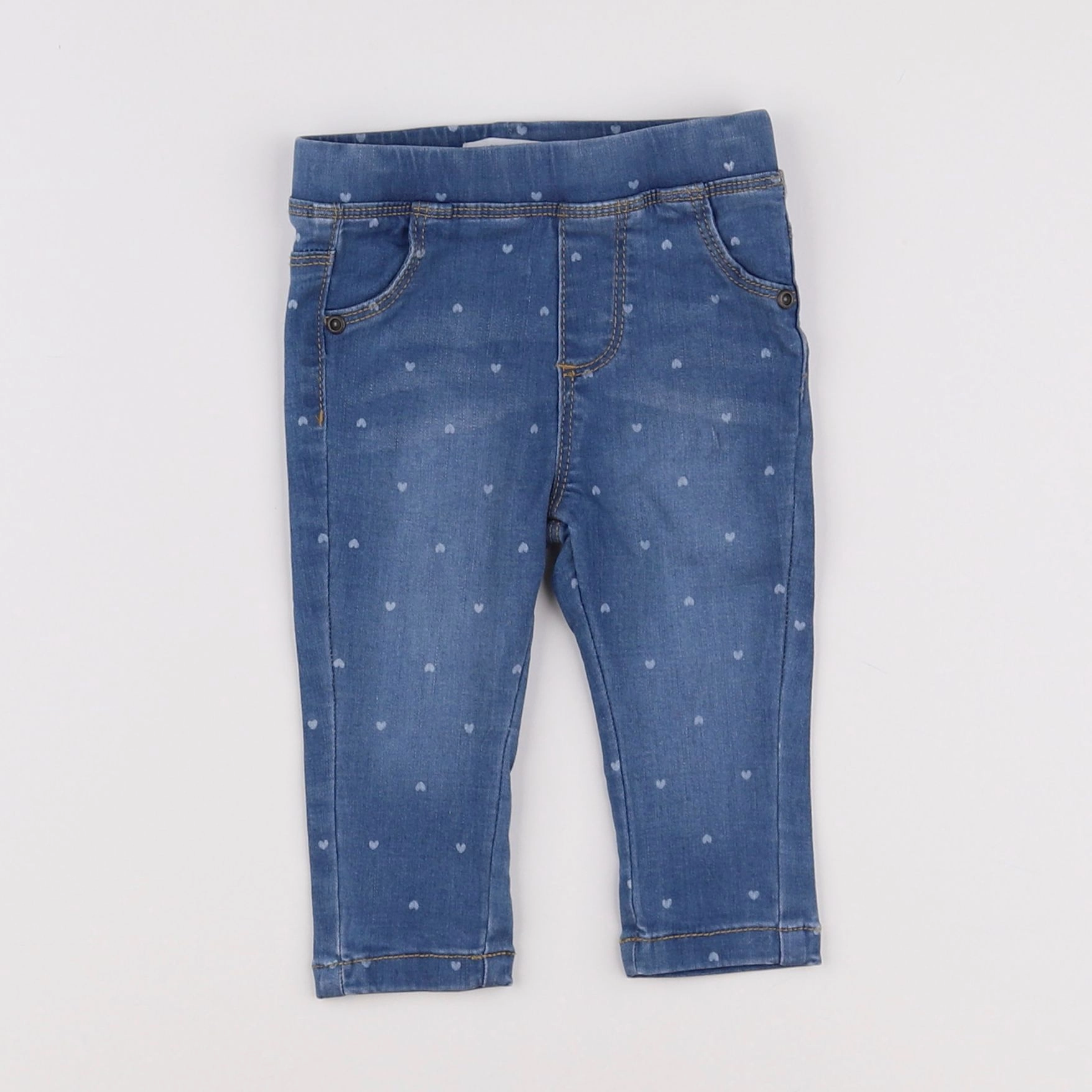 Vertbaudet - jegging bleu - 6 mois