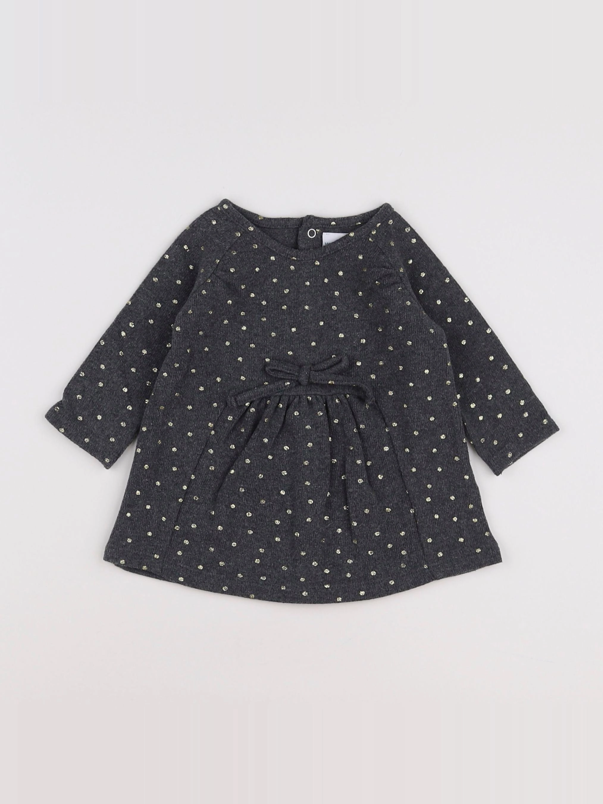 Vertbaudet - robe gris - 3 mois