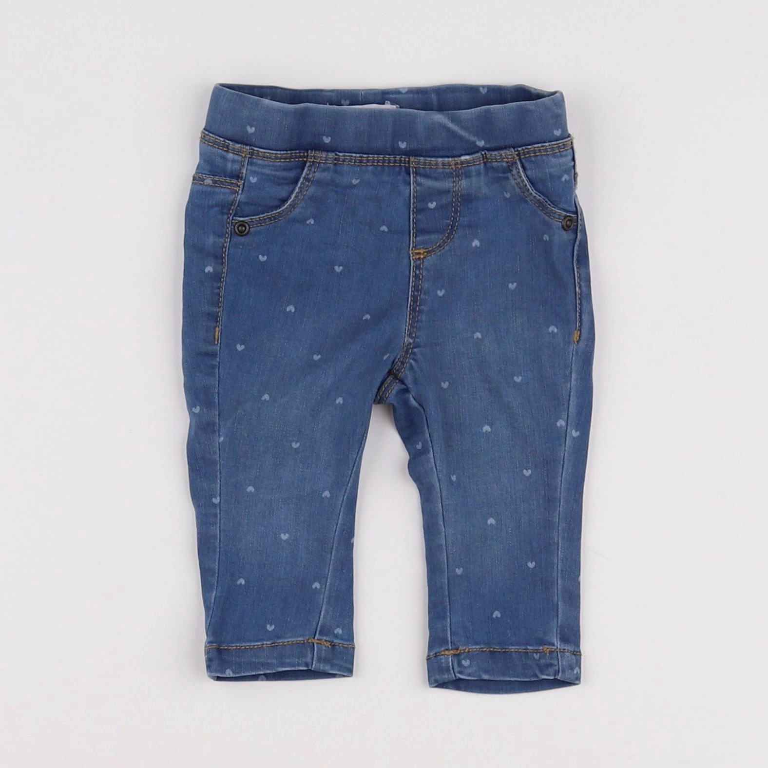 Vertbaudet - jegging bleu - 3 mois