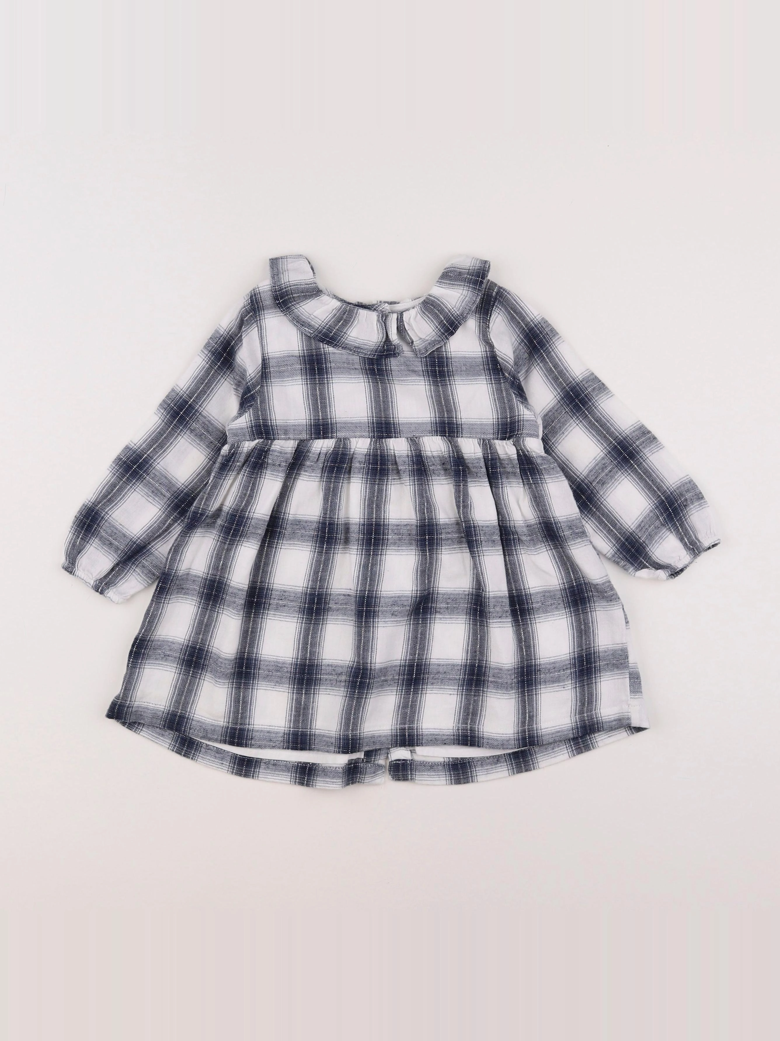 Vertbaudet - robe blanc, bleu - 18 mois