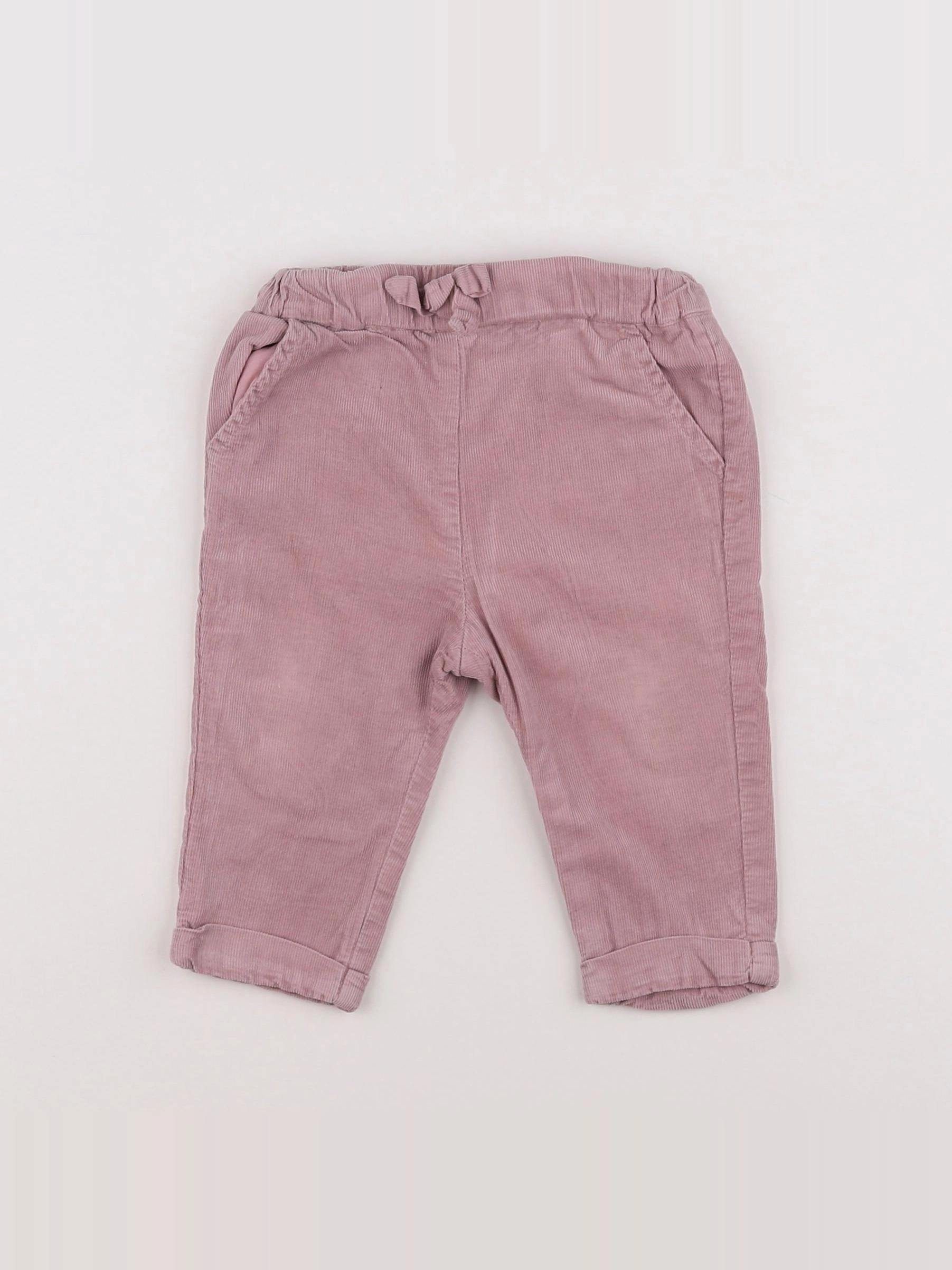 Vertbaudet - pantalon rose - 9 mois