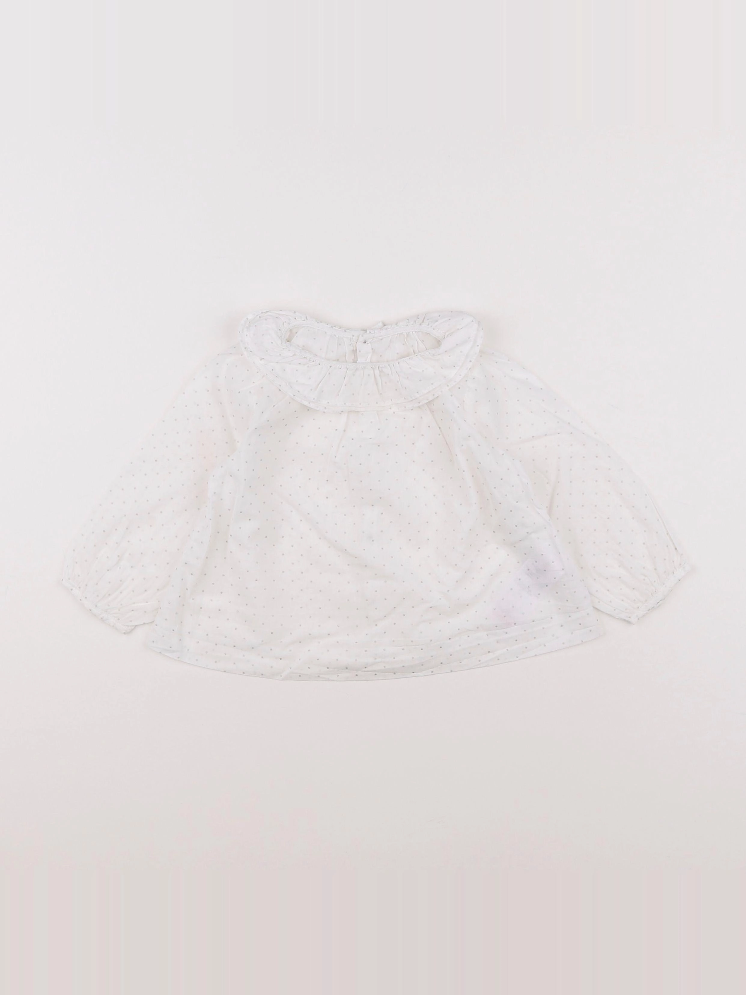 Jacadi - blouse blanc, argent - 12 mois