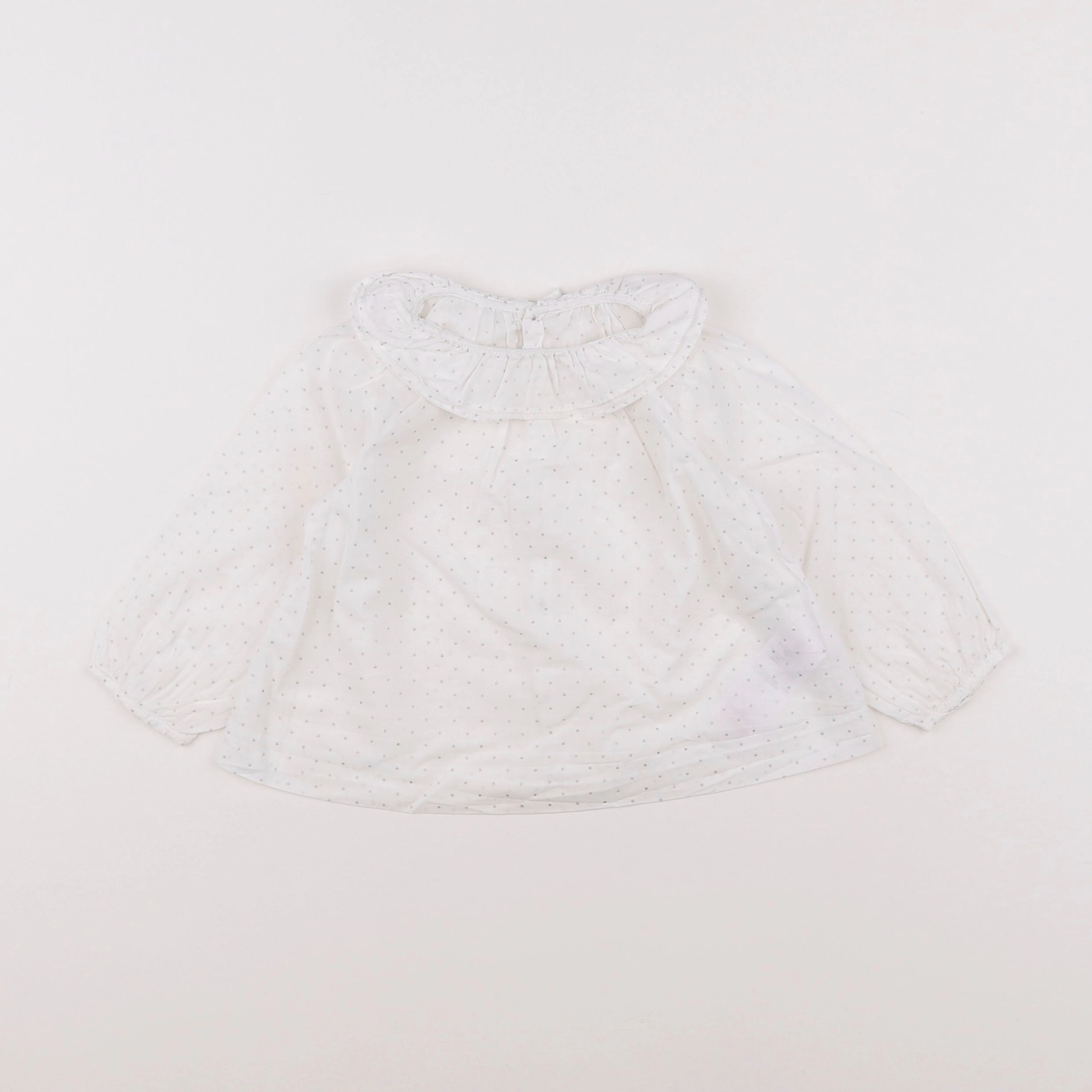 Jacadi - blouse blanc, argent - 12 mois