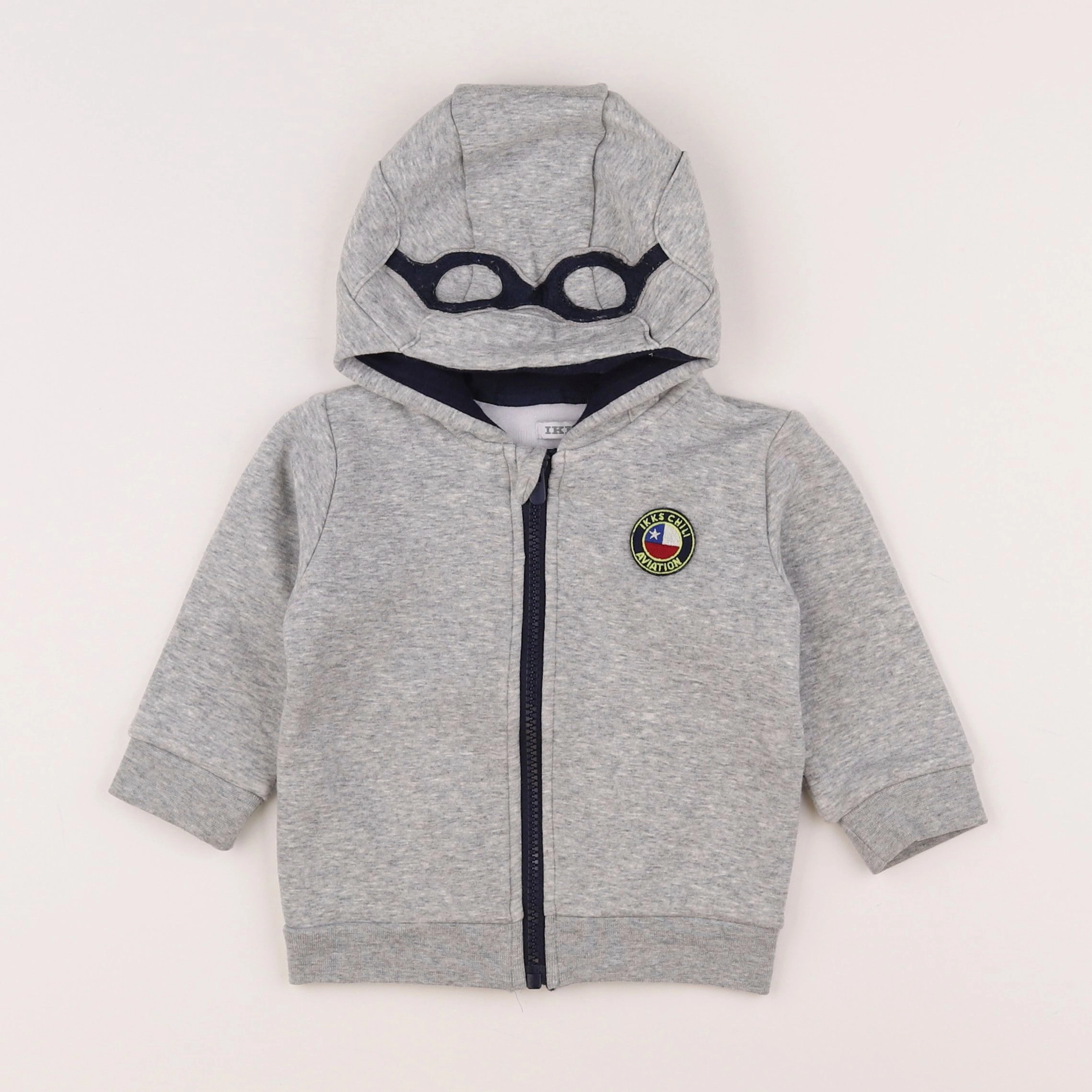 IKKS - sweat gris - 12 mois