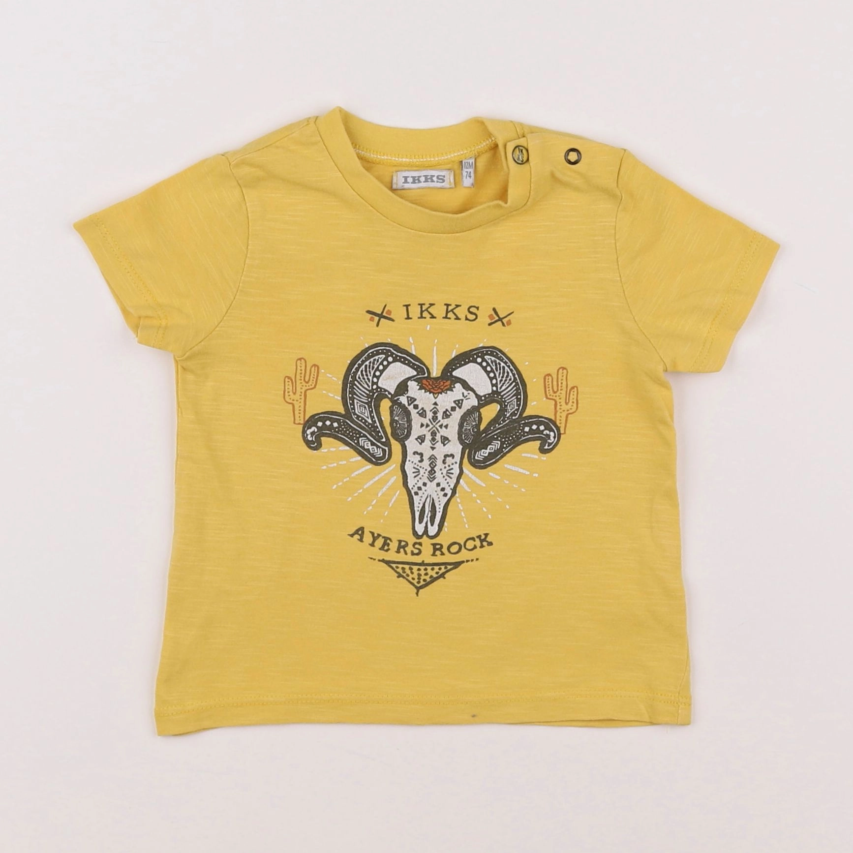 IKKS - tee-shirt jaune - 12 mois