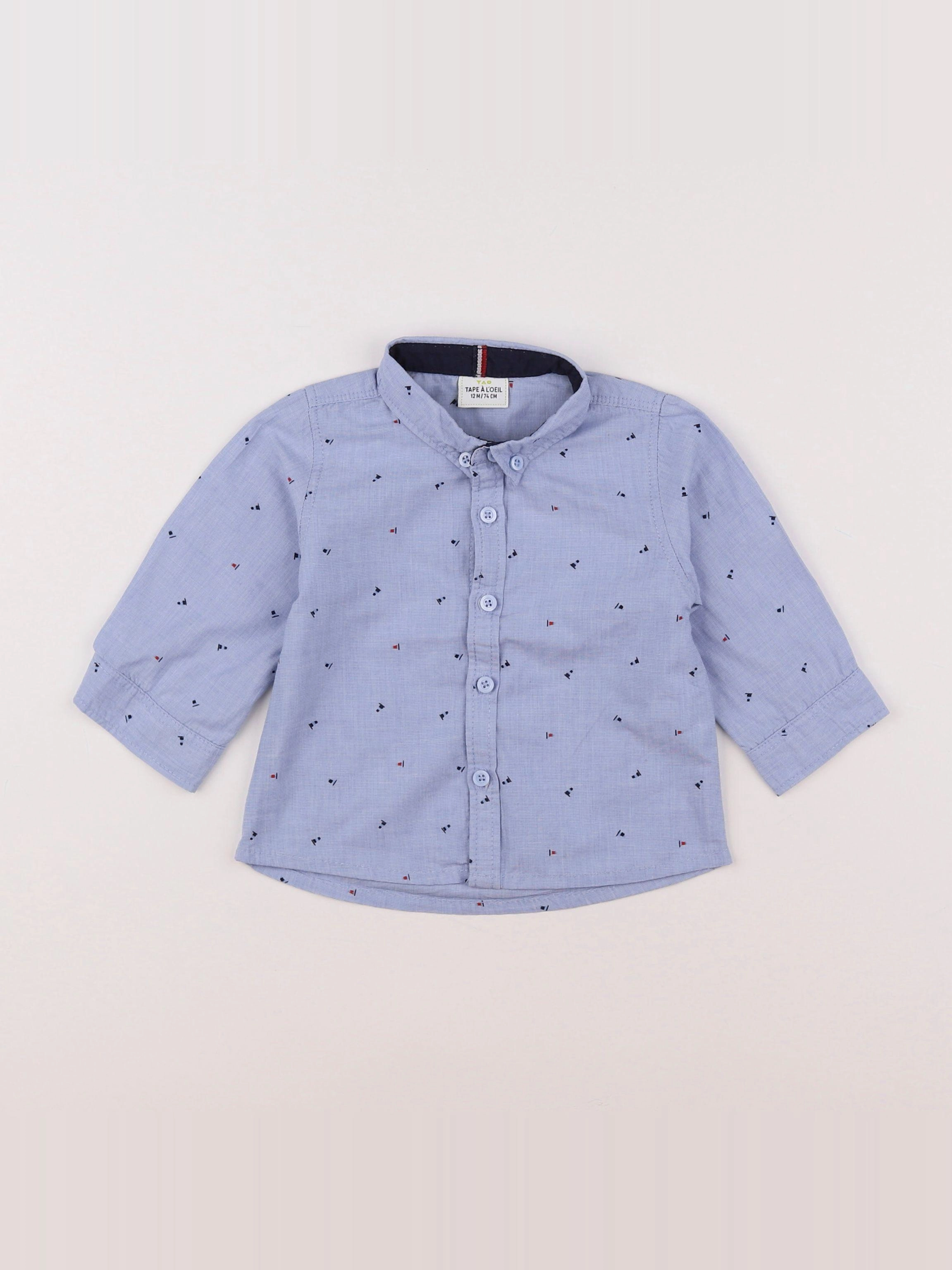 Tape à l'oeil - chemise bleu - 12 mois