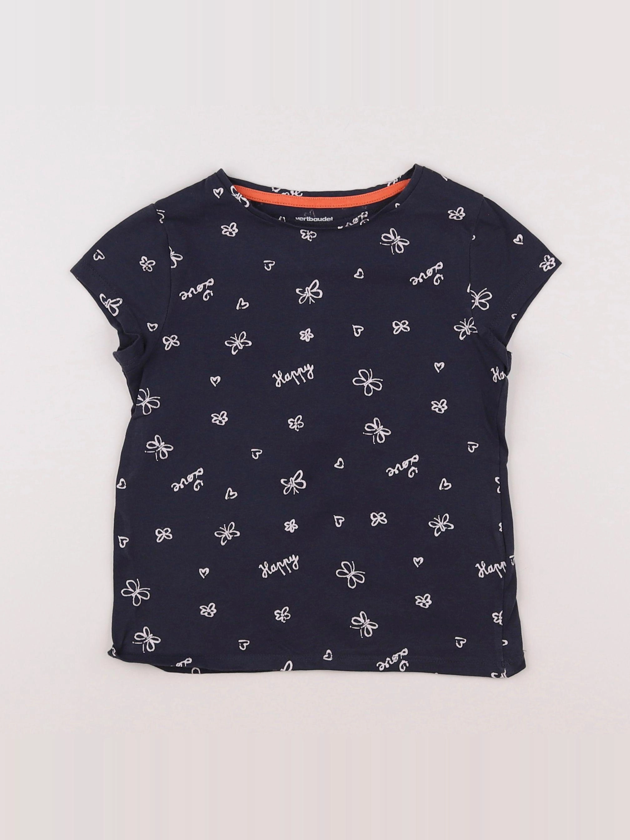 Vertbaudet - tee-shirt bleu, blanc - 6 ans