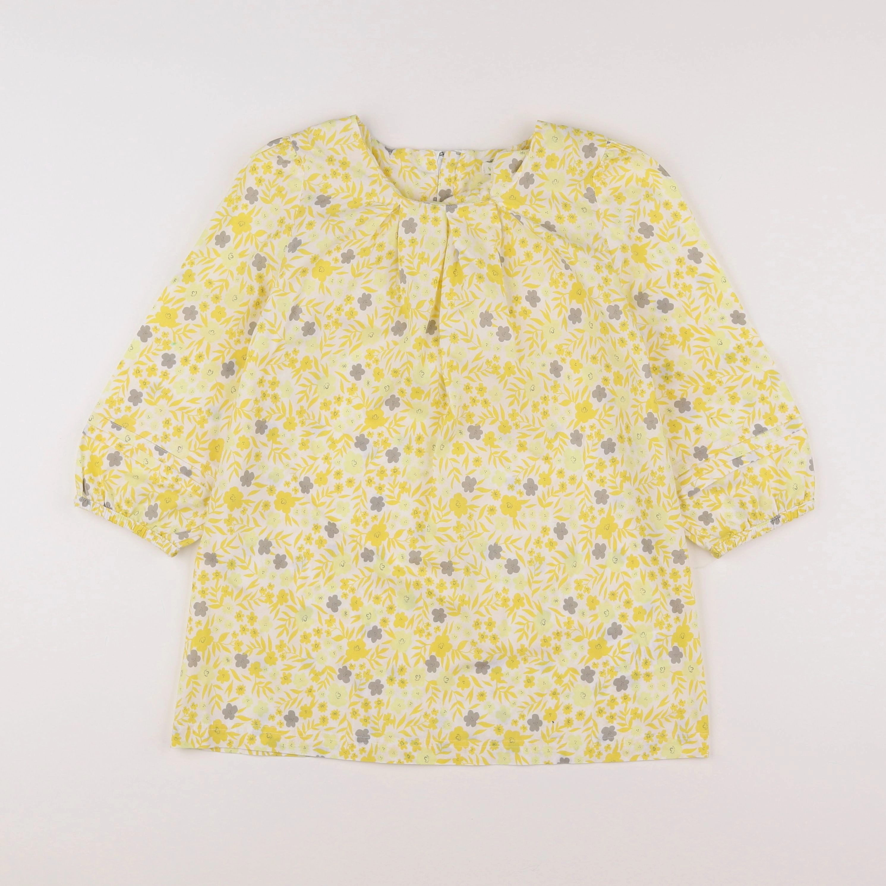 Vertbaudet - robe blanc, jaune - 10 ans