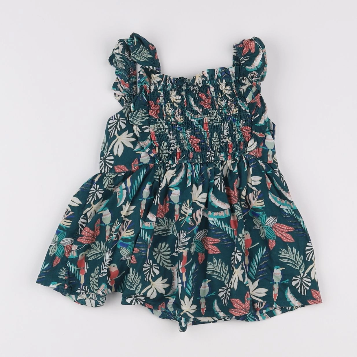 Vertbaudet - blouse vert, rose - 5 ans