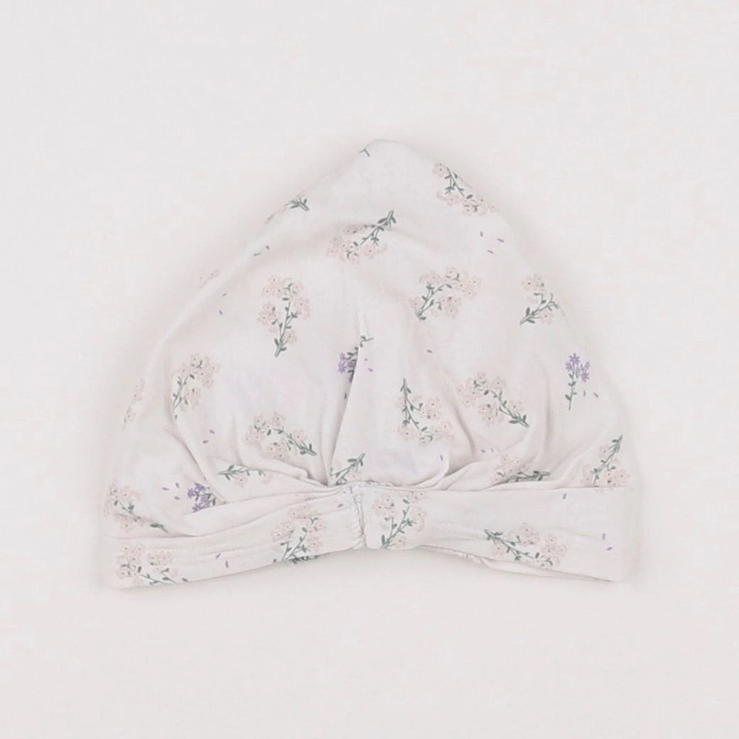 Vertbaudet - bonnet blanc - 6/9 mois