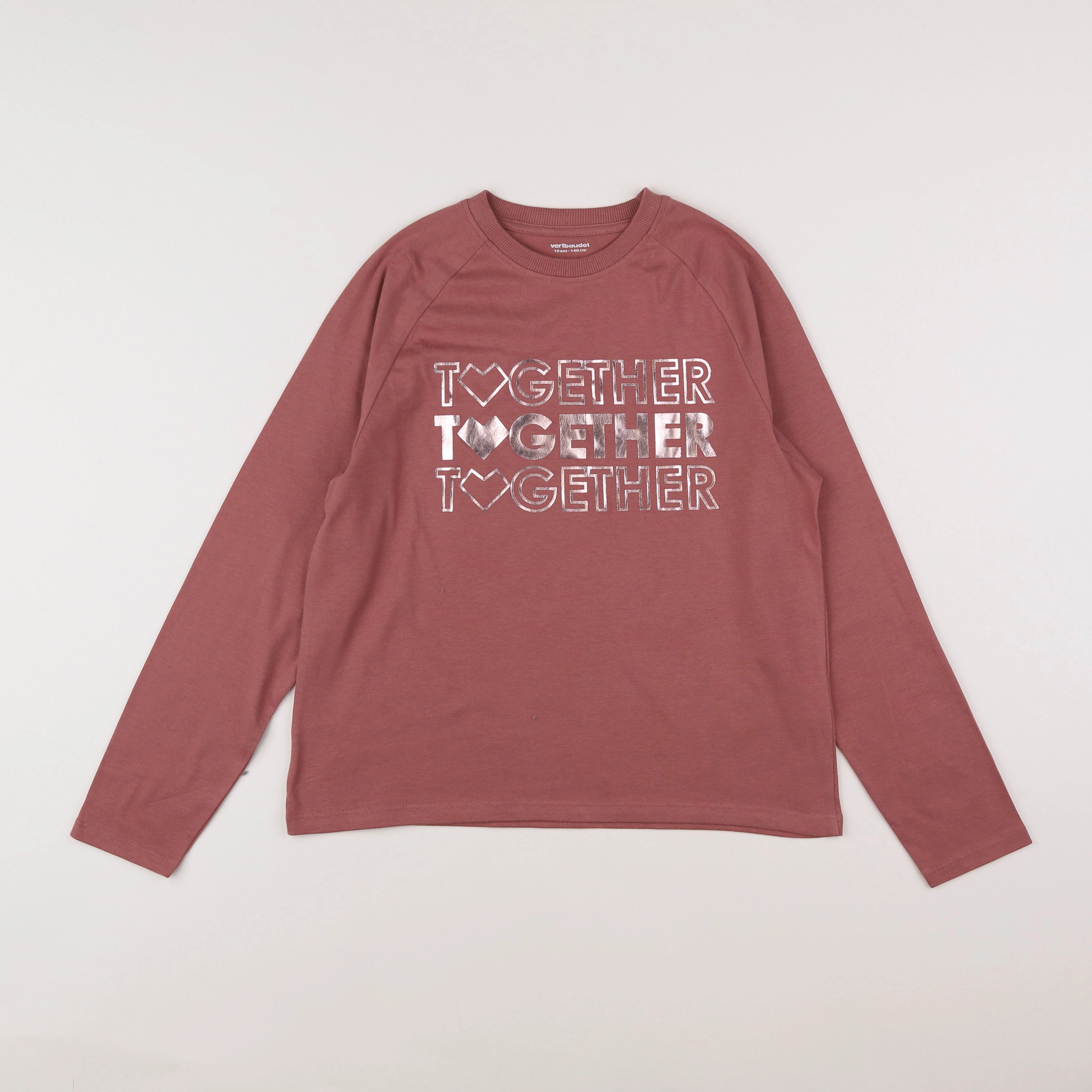 Vertbaudet - tee-shirt rose - 10 ans
