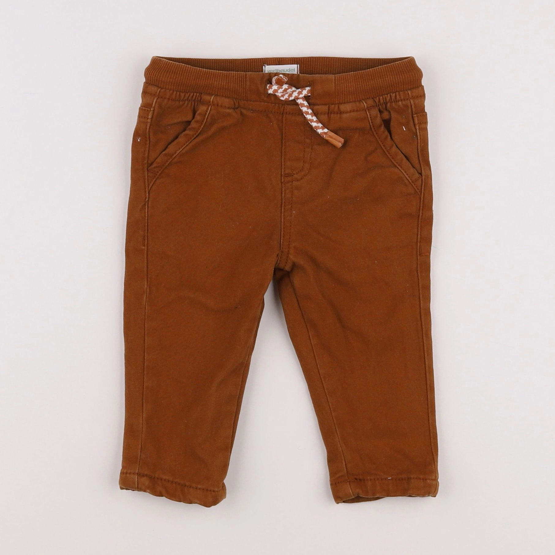 Vertbaudet - pantalon marron - 9 mois