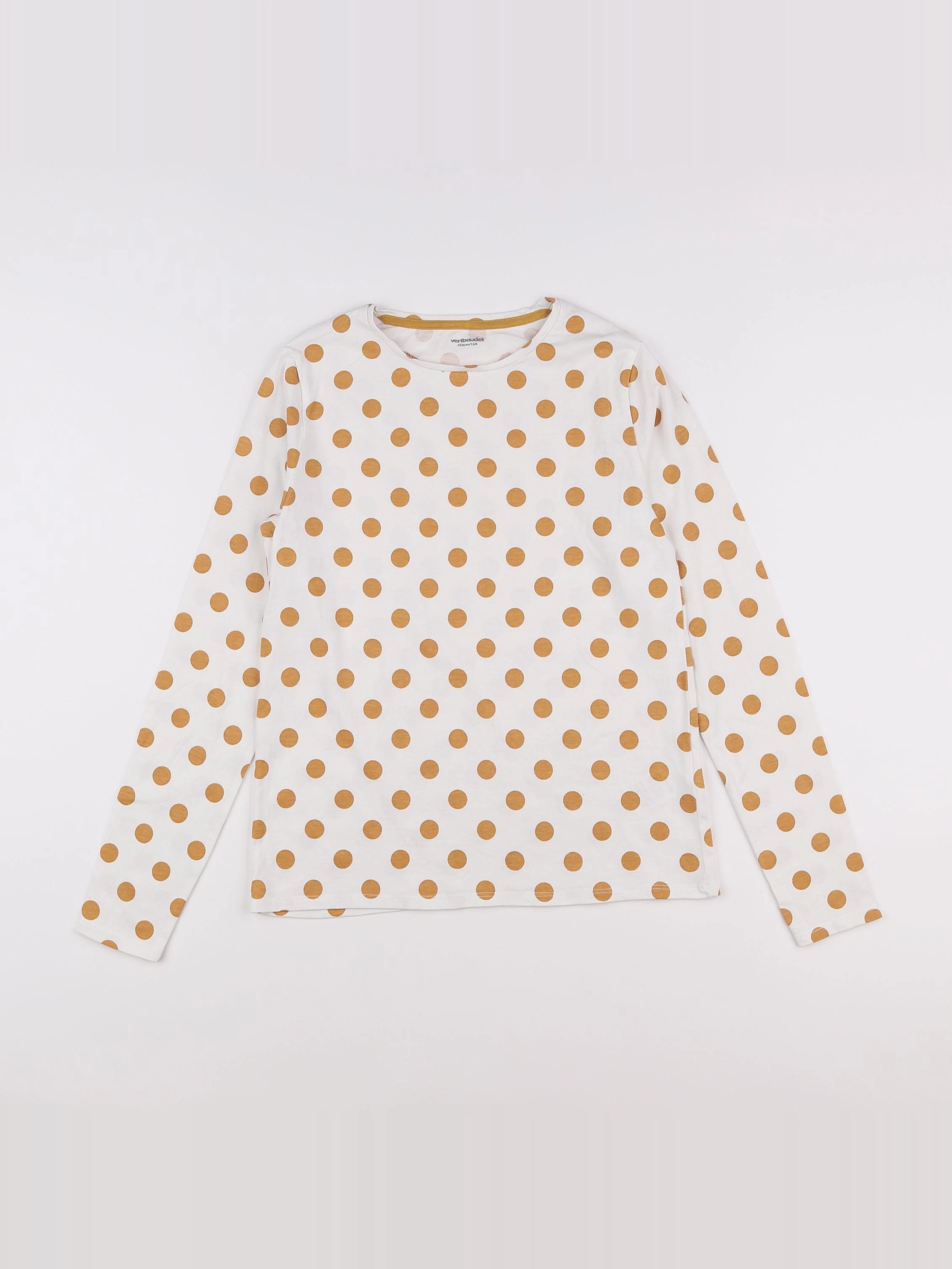 Vertbaudet - tee-shirt beige, jaune - 12 ans