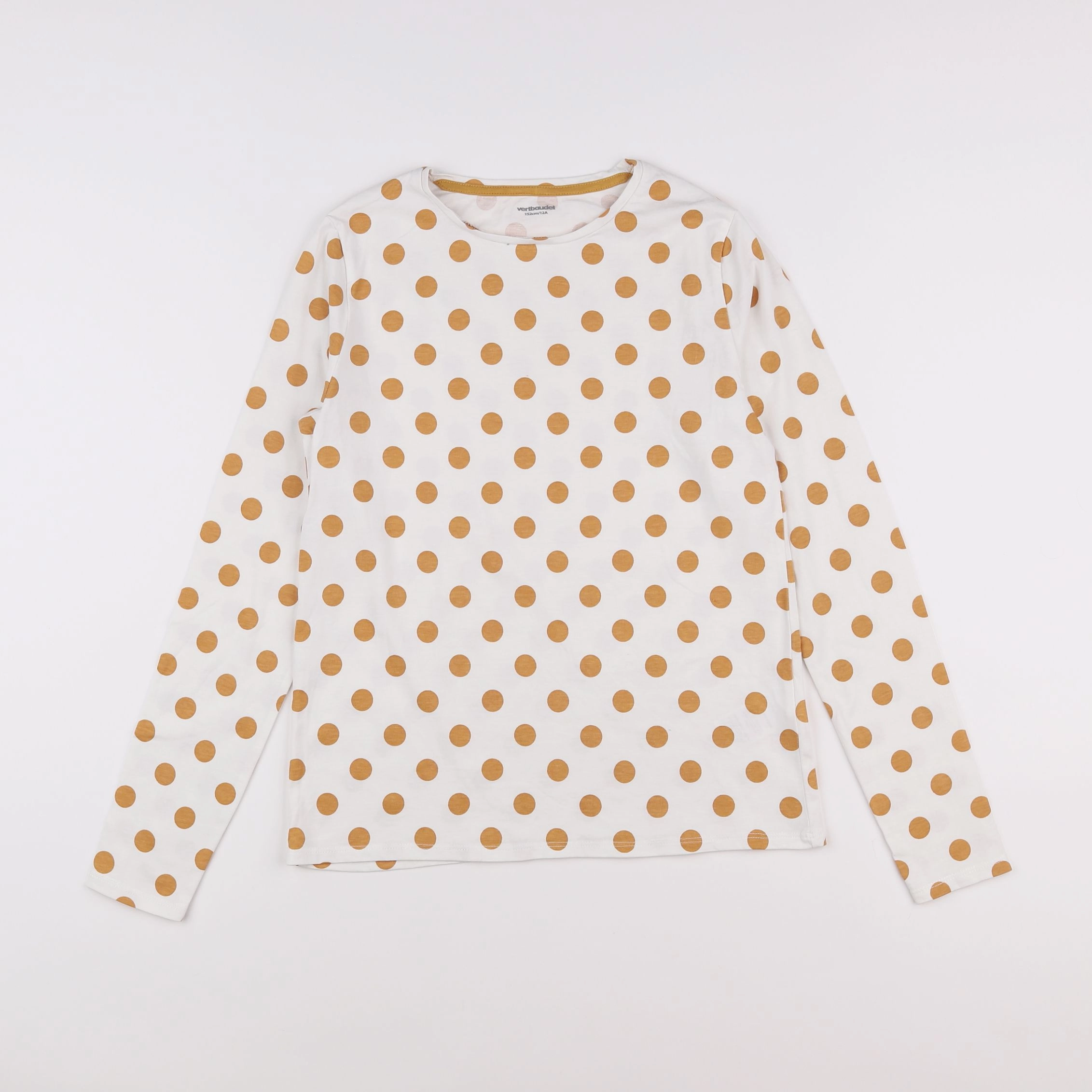 Vertbaudet - tee-shirt beige, jaune - 12 ans