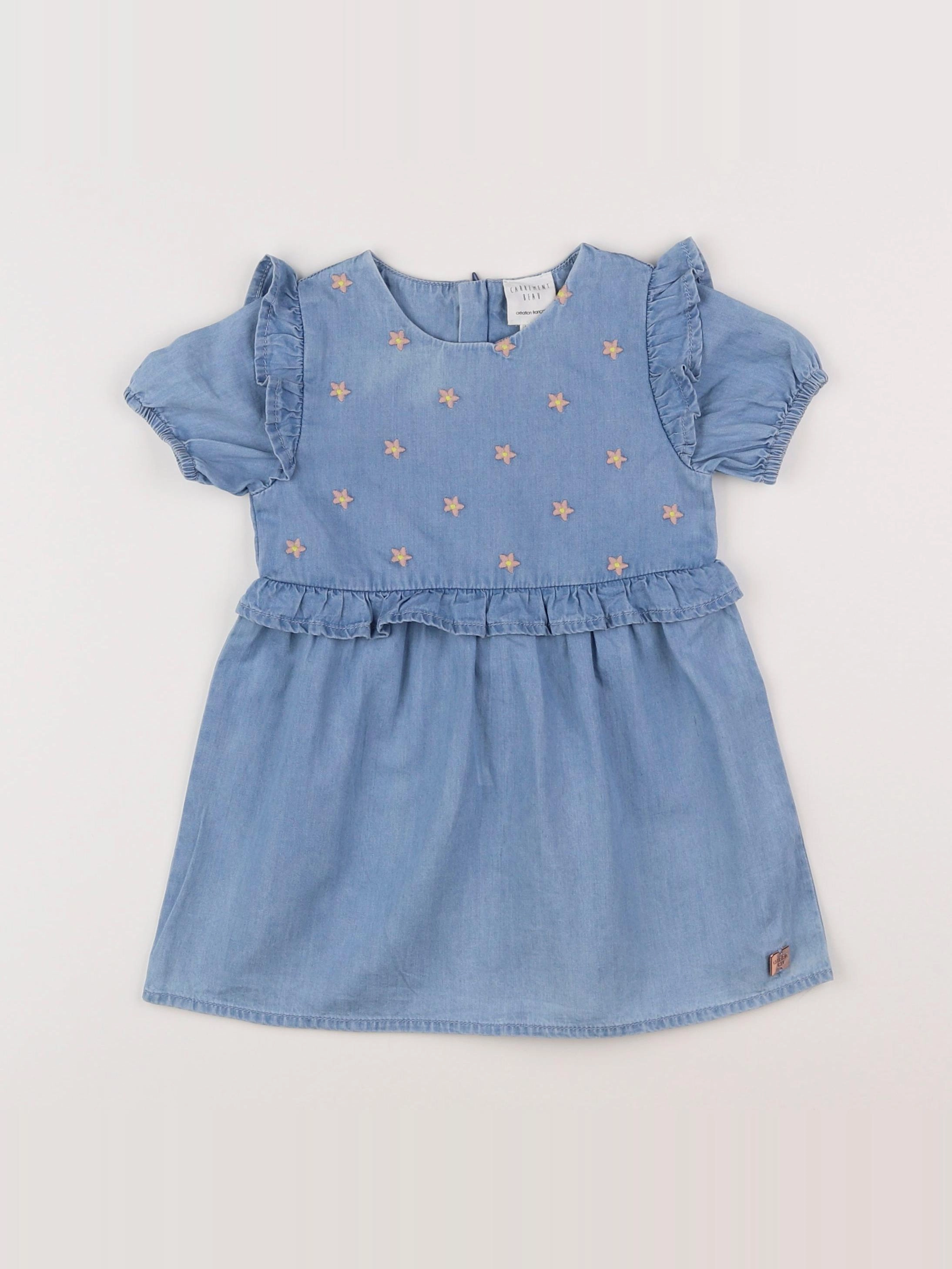 Carrément Beau - robe bleu - 18 mois