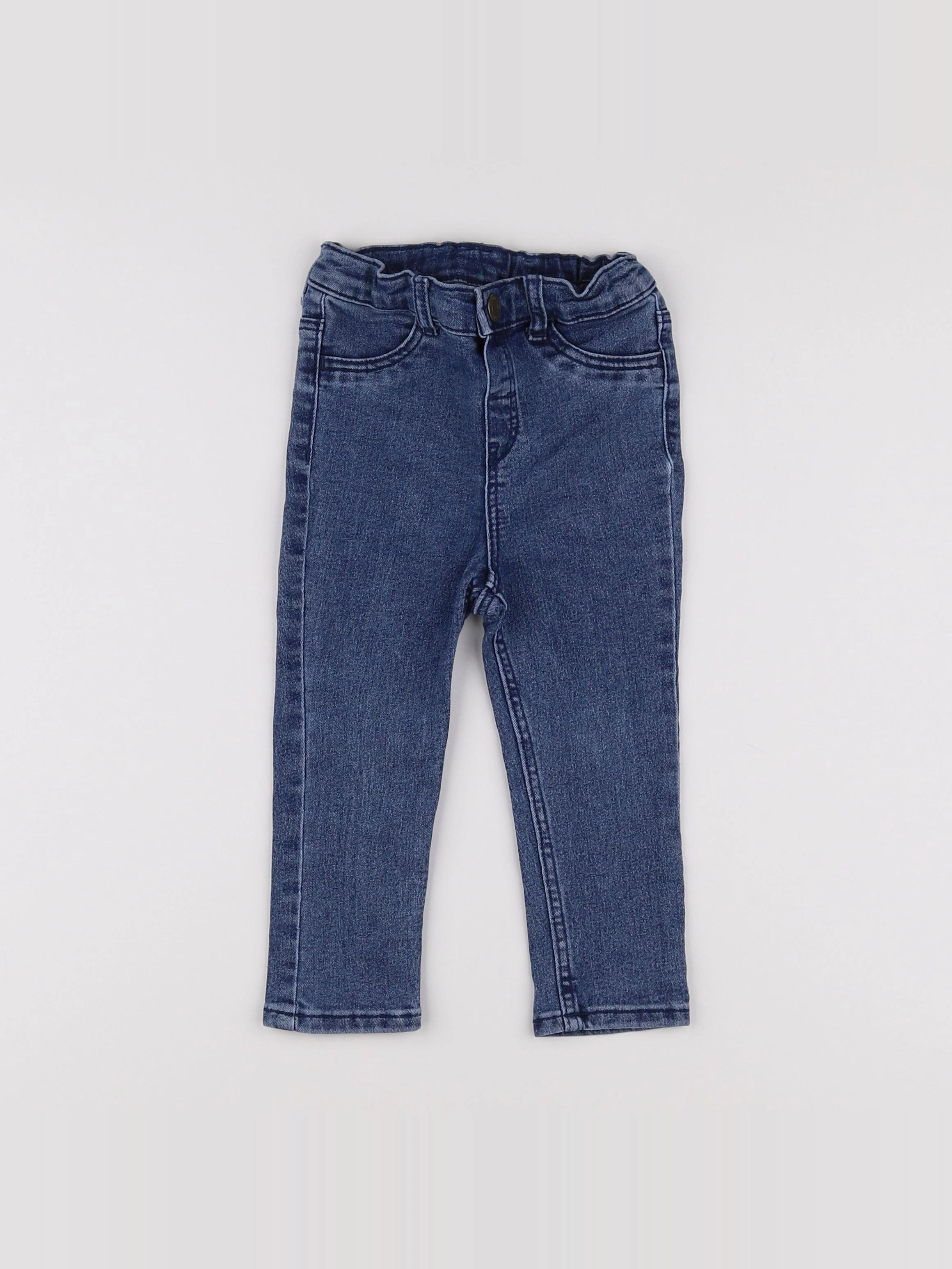 H&M - jean bleu - 12/18 mois