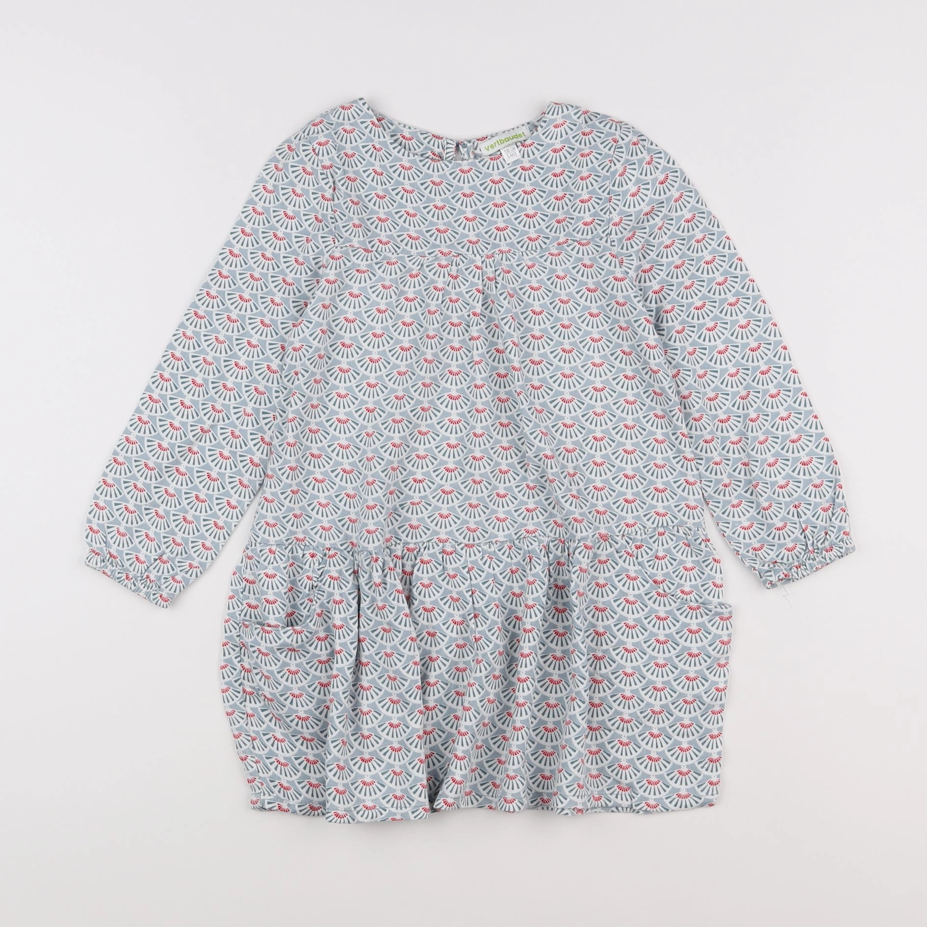 Vertbaudet - robe bleu, rouge - 5 ans