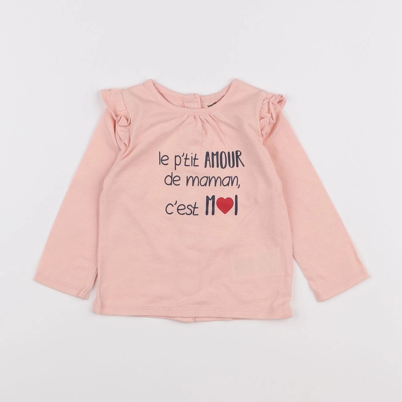 Vertbaudet - tee-shirt rose - 9 mois