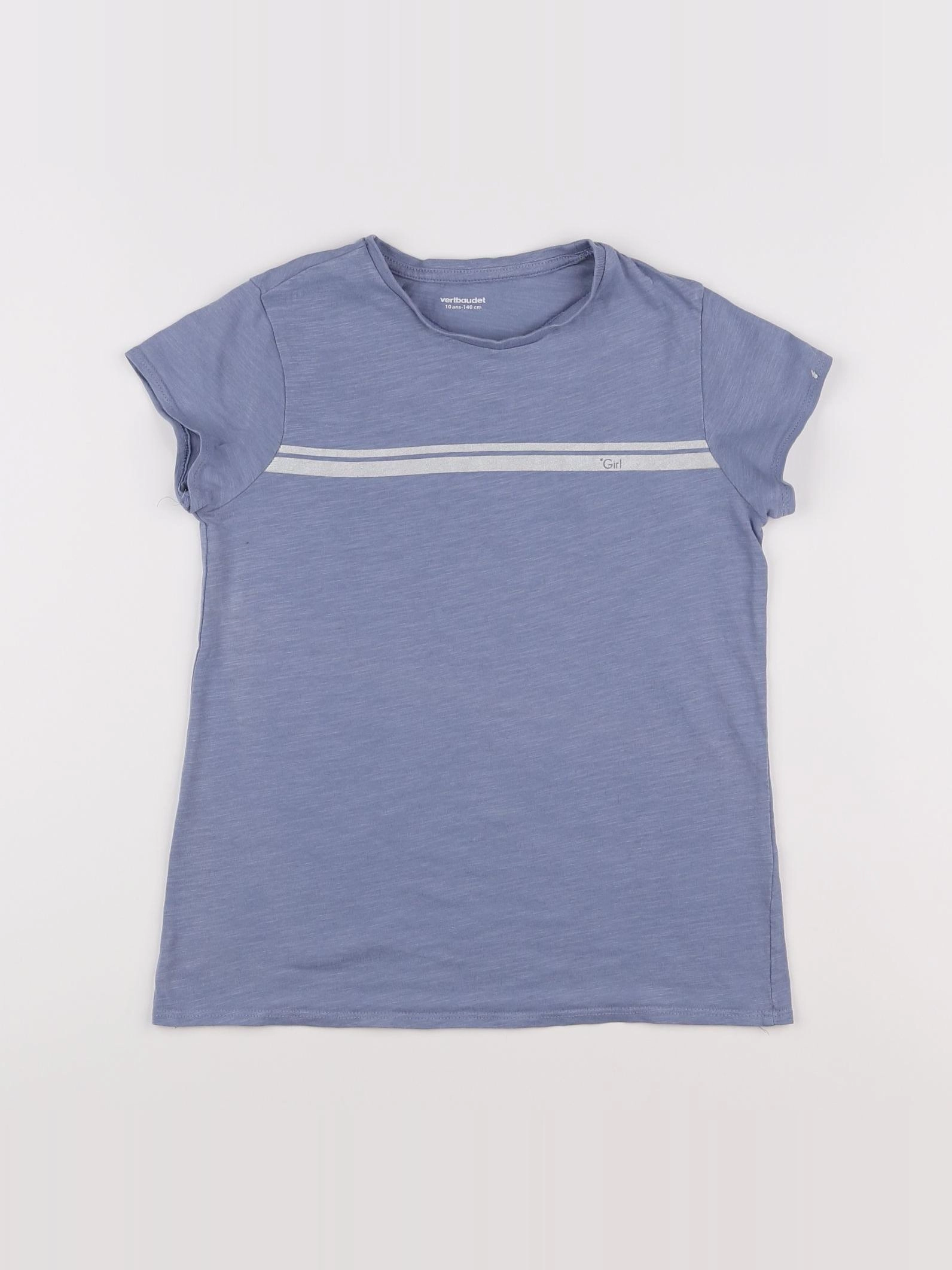 Vertbaudet - tee-shirt violet, argent - 10 ans