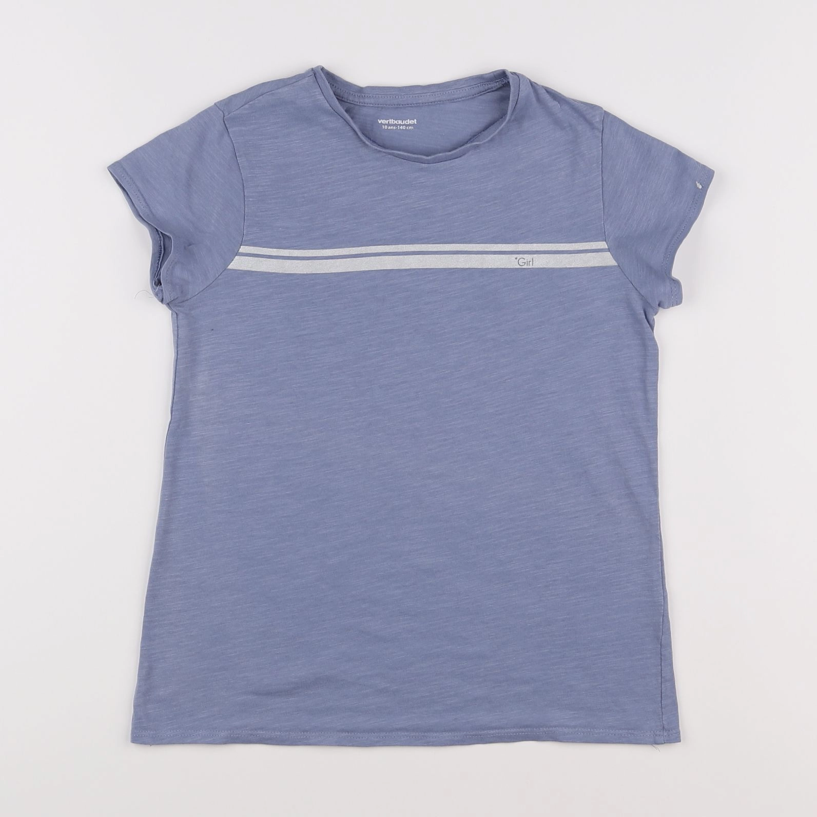 Vertbaudet - tee-shirt violet, argent - 10 ans