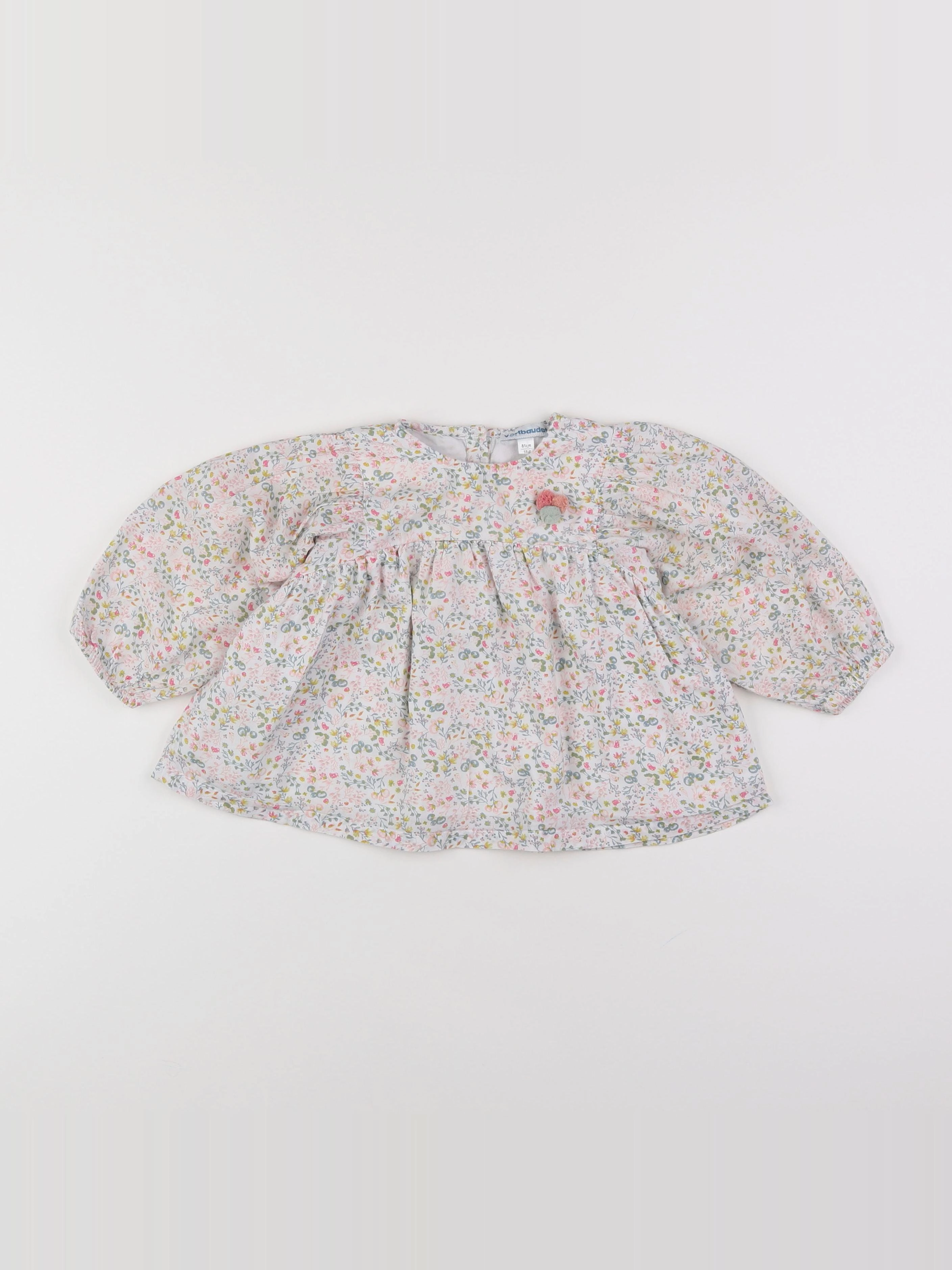 Vertbaudet - blouse multicolore - 18 mois