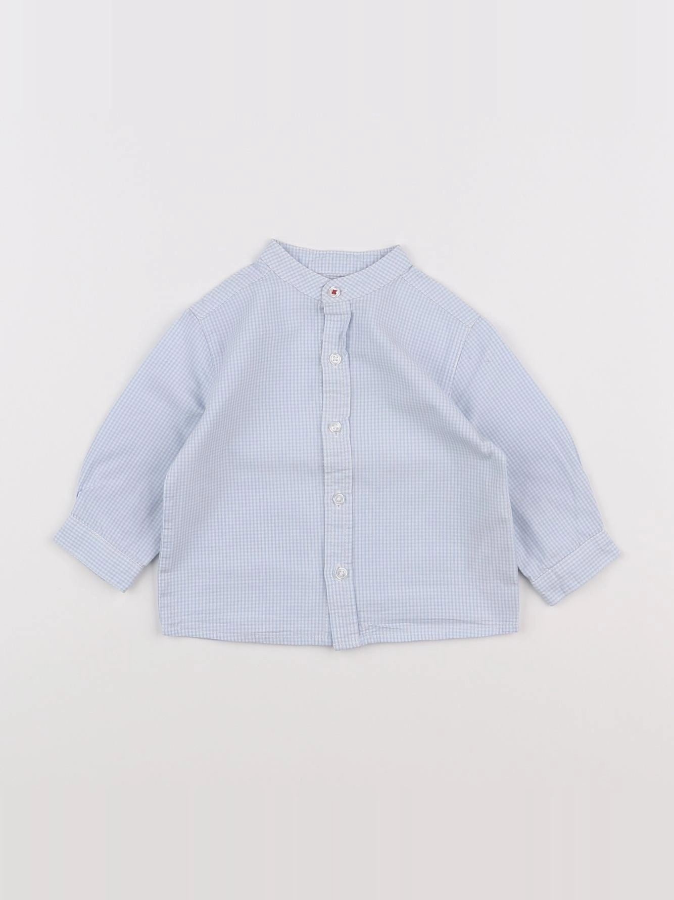 Boutchou - chemise bleu, blanc - 6 mois