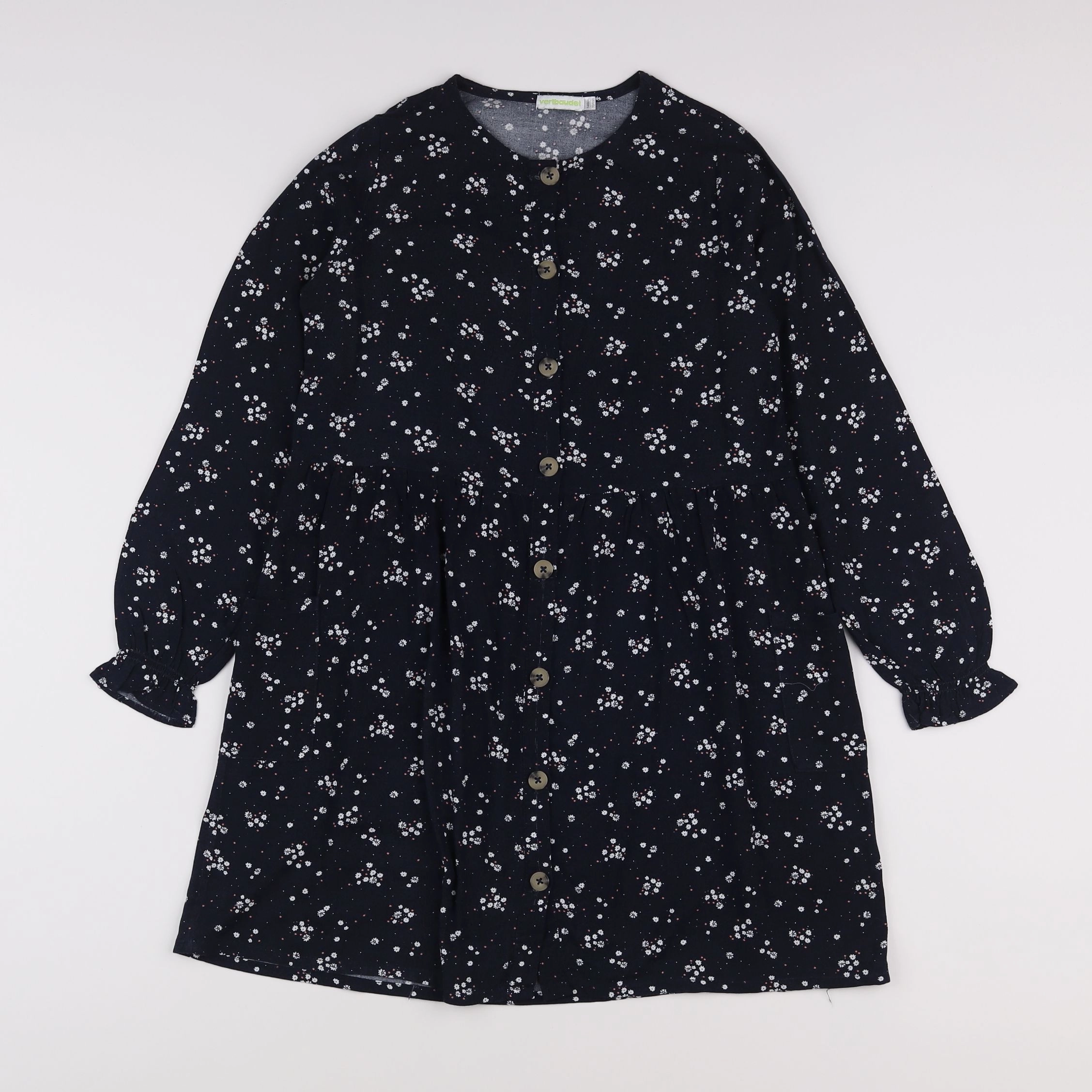 Vertbaudet - robe bleu, blanc - 10 ans