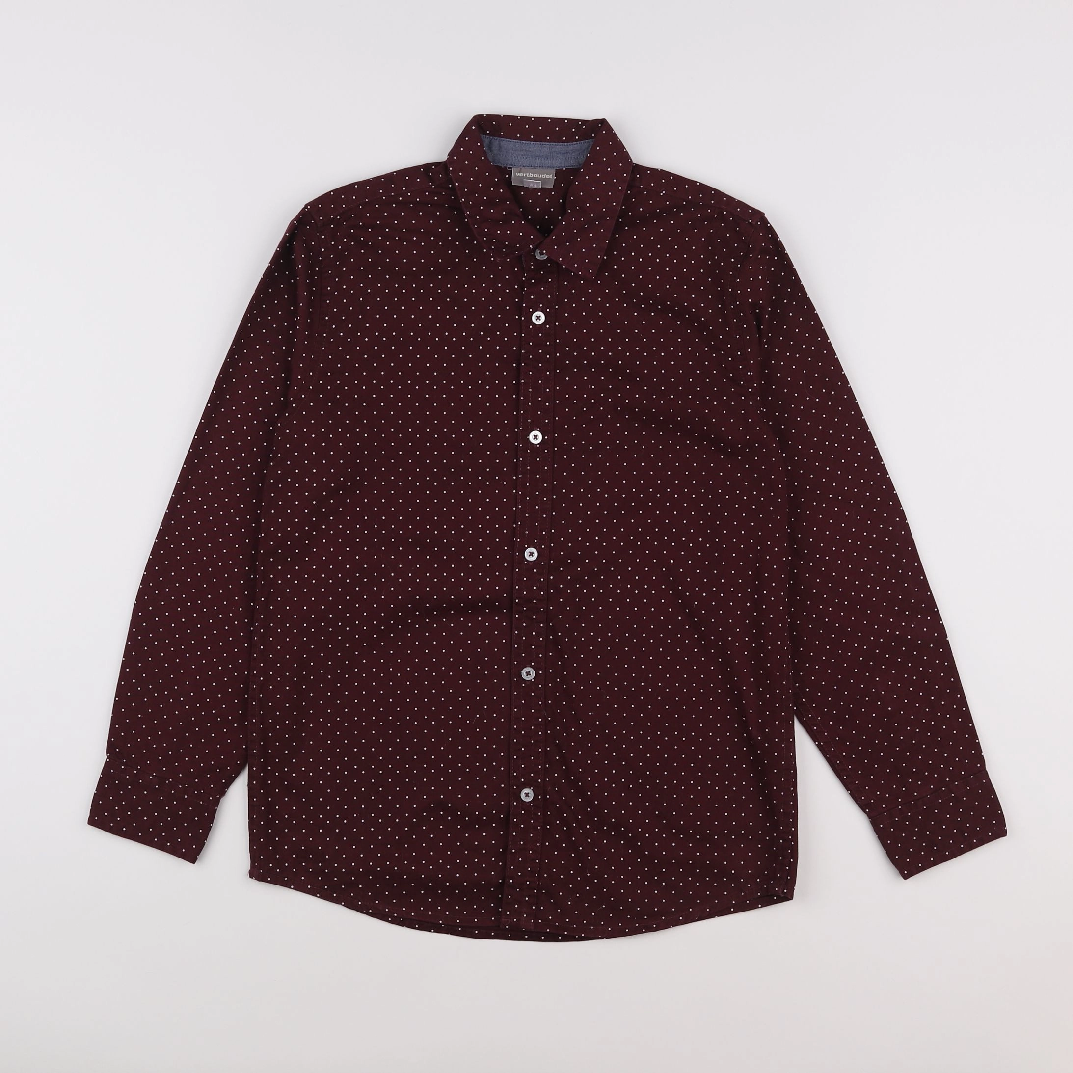 Vertbaudet - chemise rouge, blanc - 12 ans
