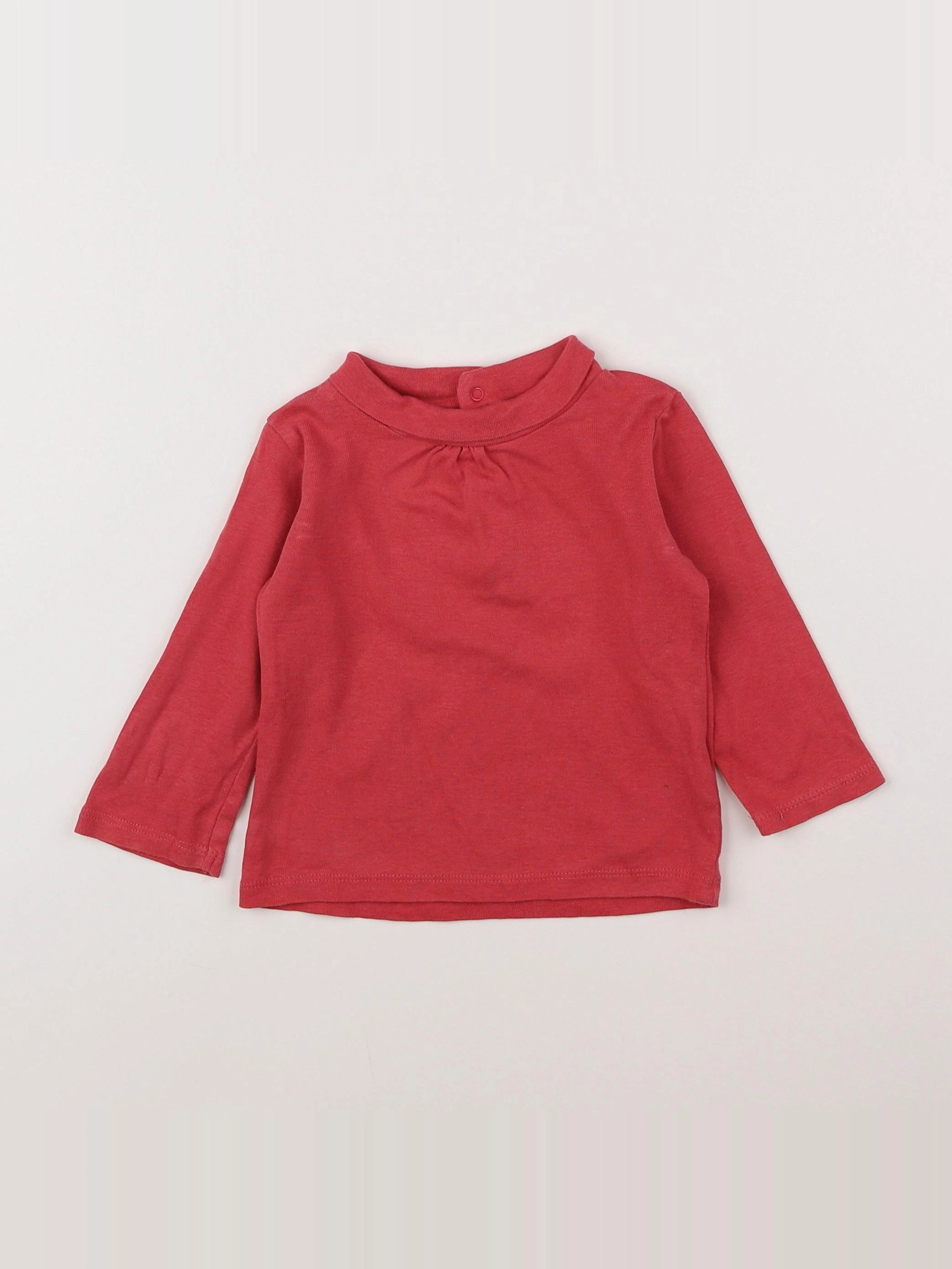 Vertbaudet - tee-shirt rose - 12 mois