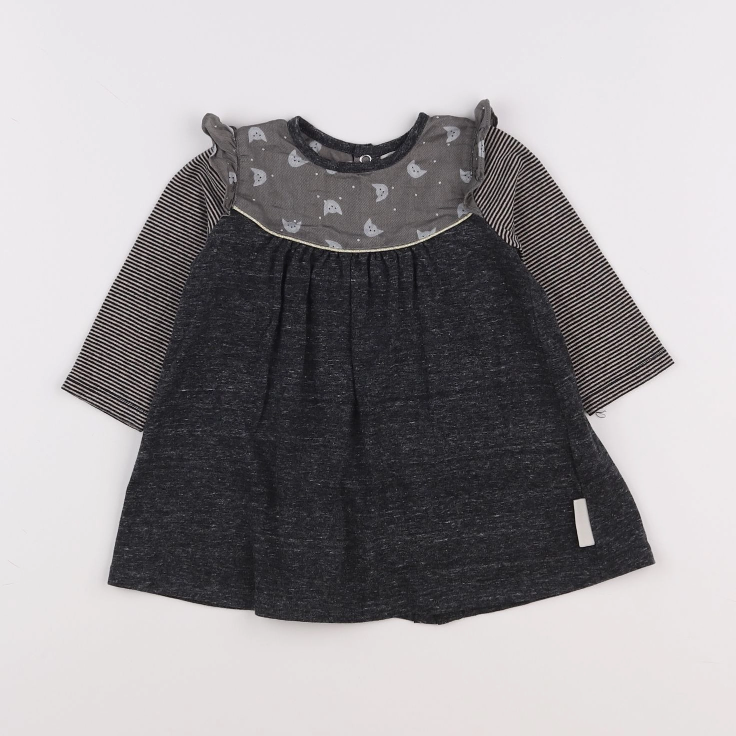 Moulin Roty - robe gris - 12 mois