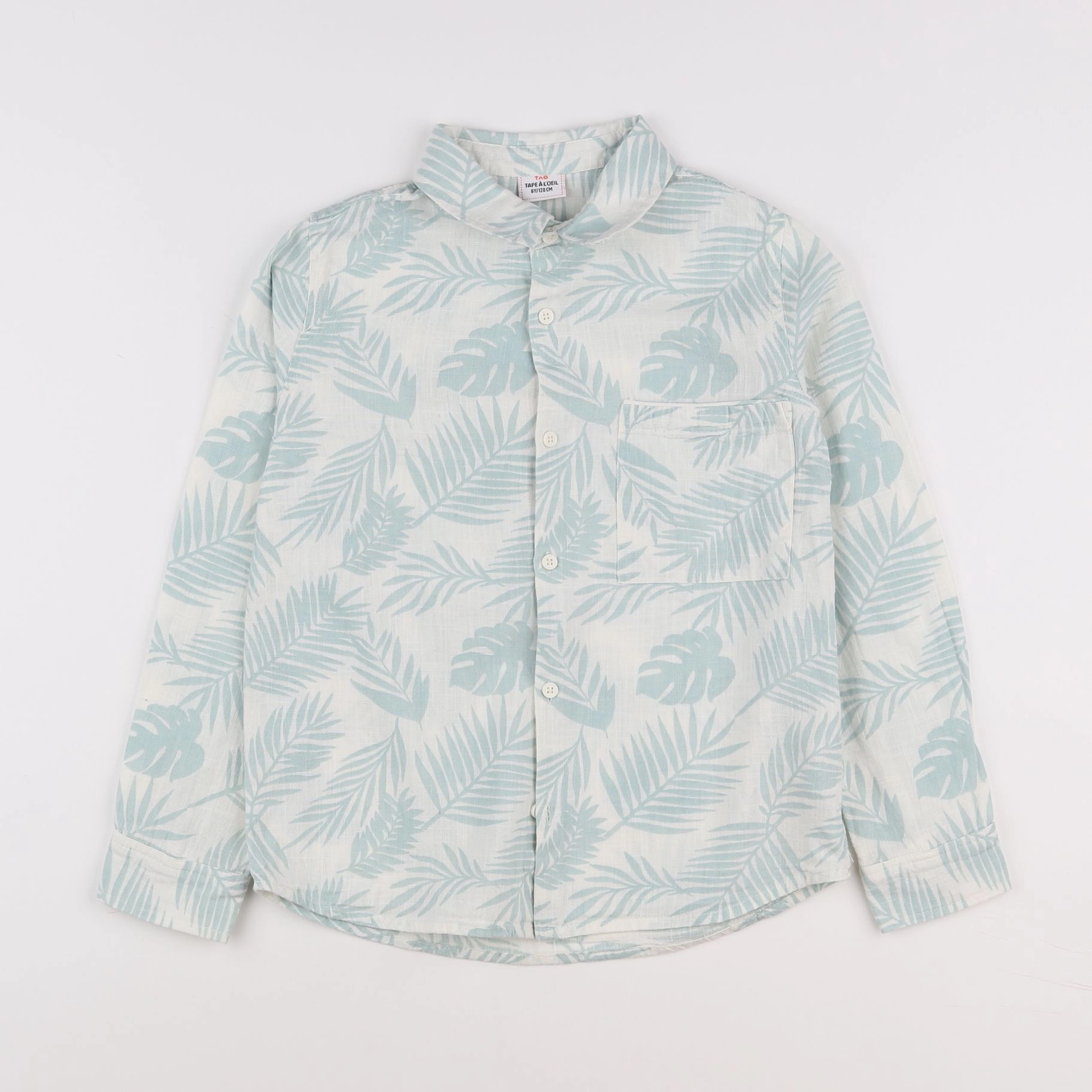 Tape à l'oeil - chemise vert, blanc - 8 ans