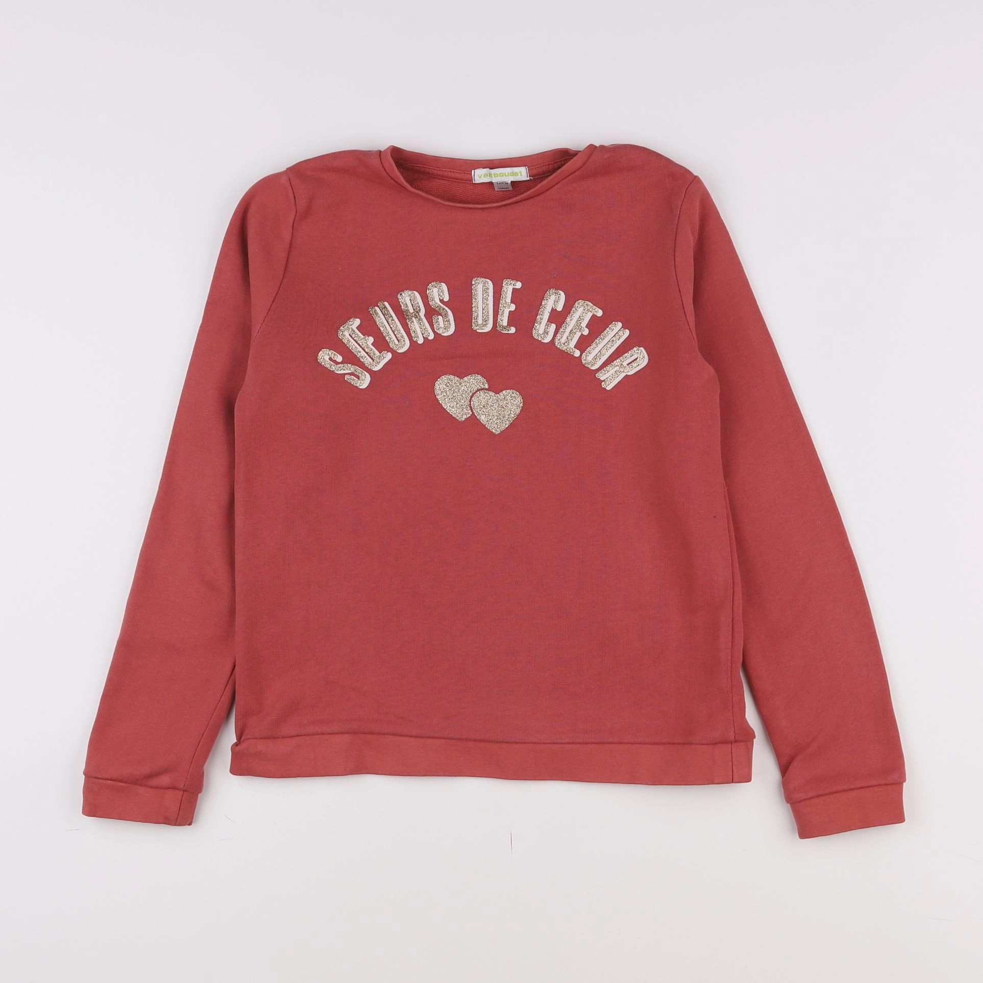 Vertbaudet - sweat rose - 10 ans