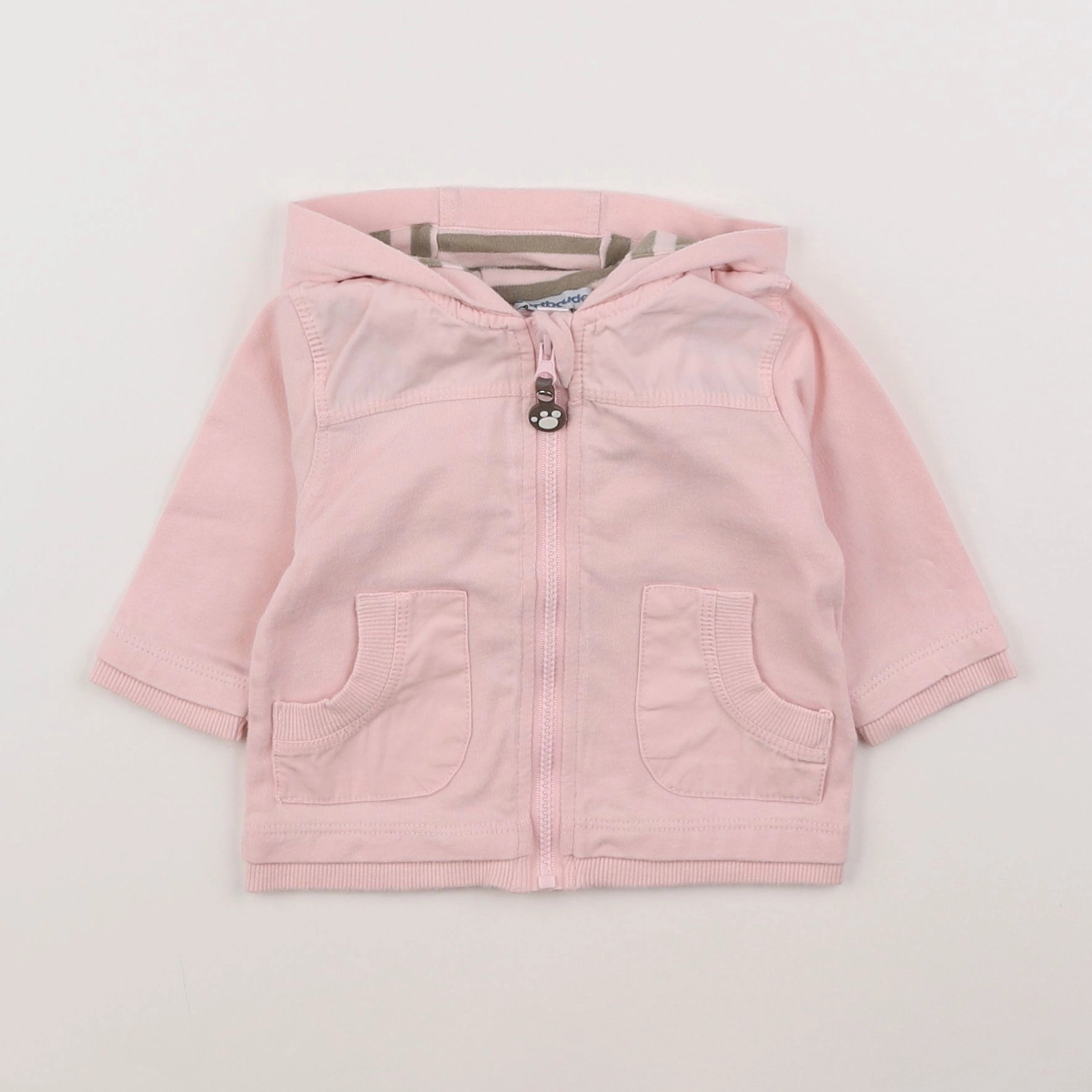 Vertbaudet - sweat rose - 3 mois