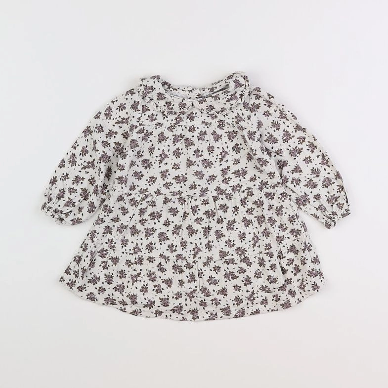 Vertbaudet - robe beige, multicolore - 12 mois