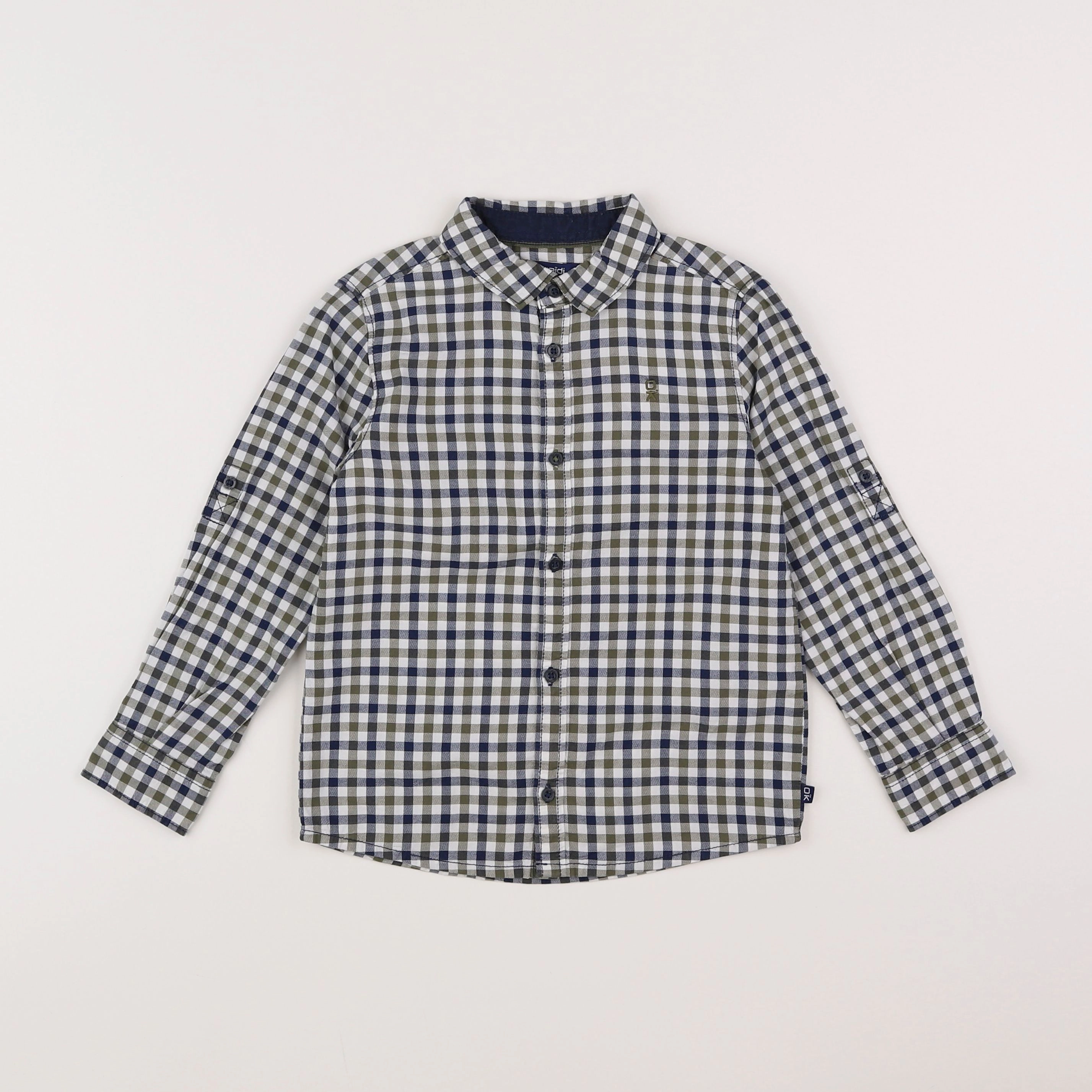 Okaidi - chemise vert, bleu - 4 ans