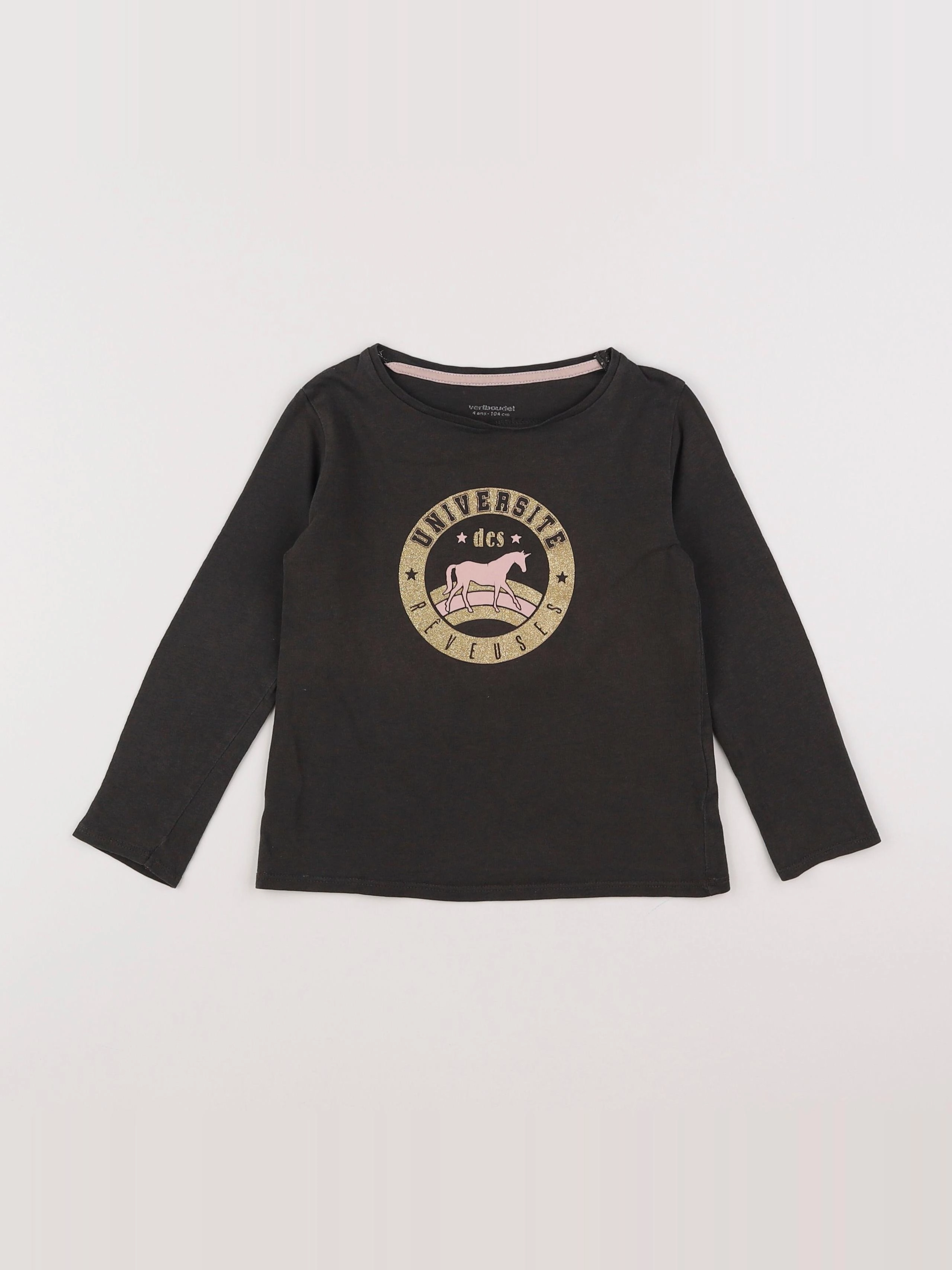 Vertbaudet - tee-shirt gris - 4 ans