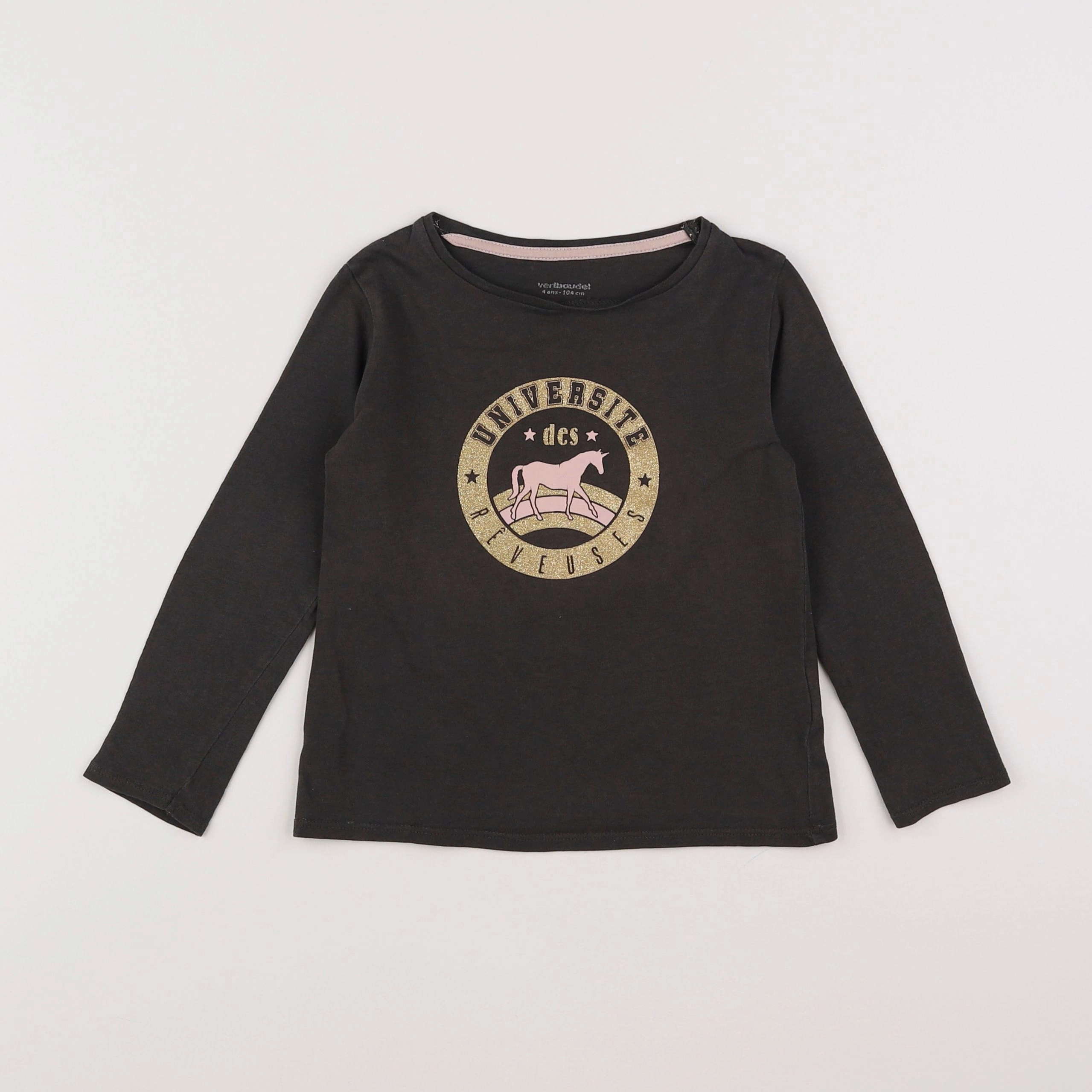 Vertbaudet - tee-shirt gris - 4 ans