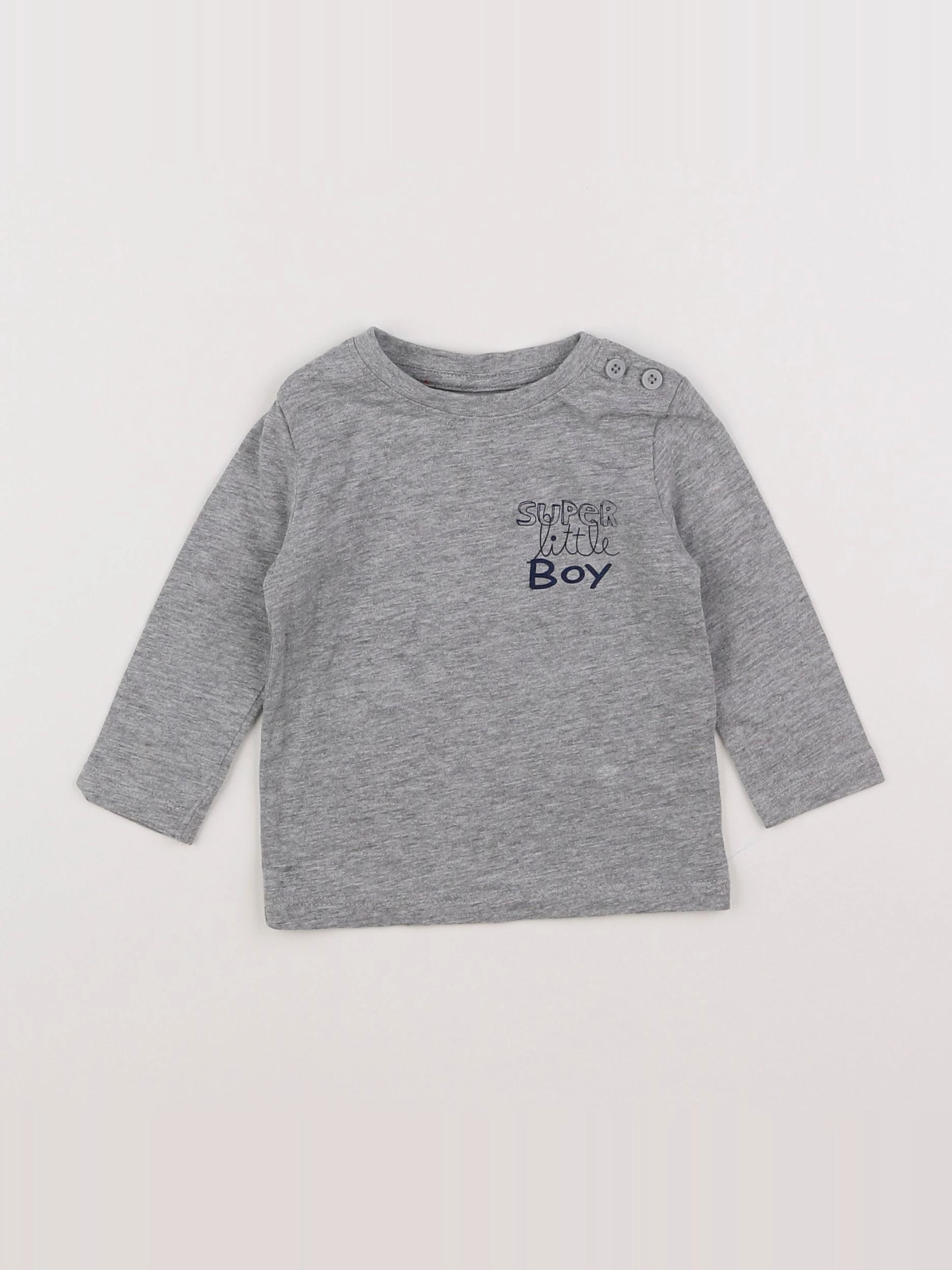 Vertbaudet - tee-shirt gris - 3 mois