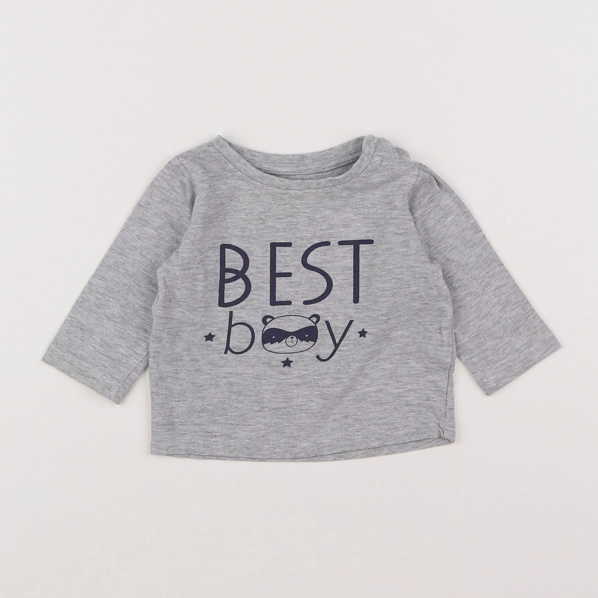 Vertbaudet - tee-shirt gris - 3 mois