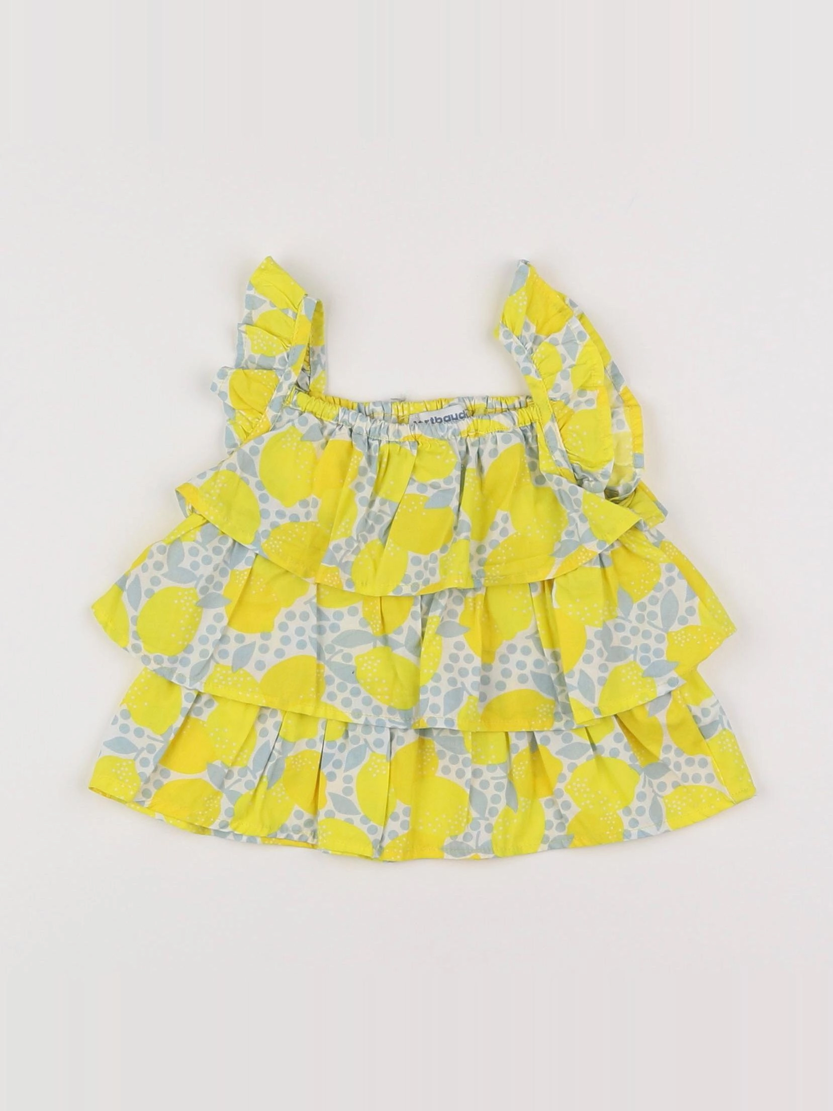 Vertbaudet - blouse jaune - 6 mois