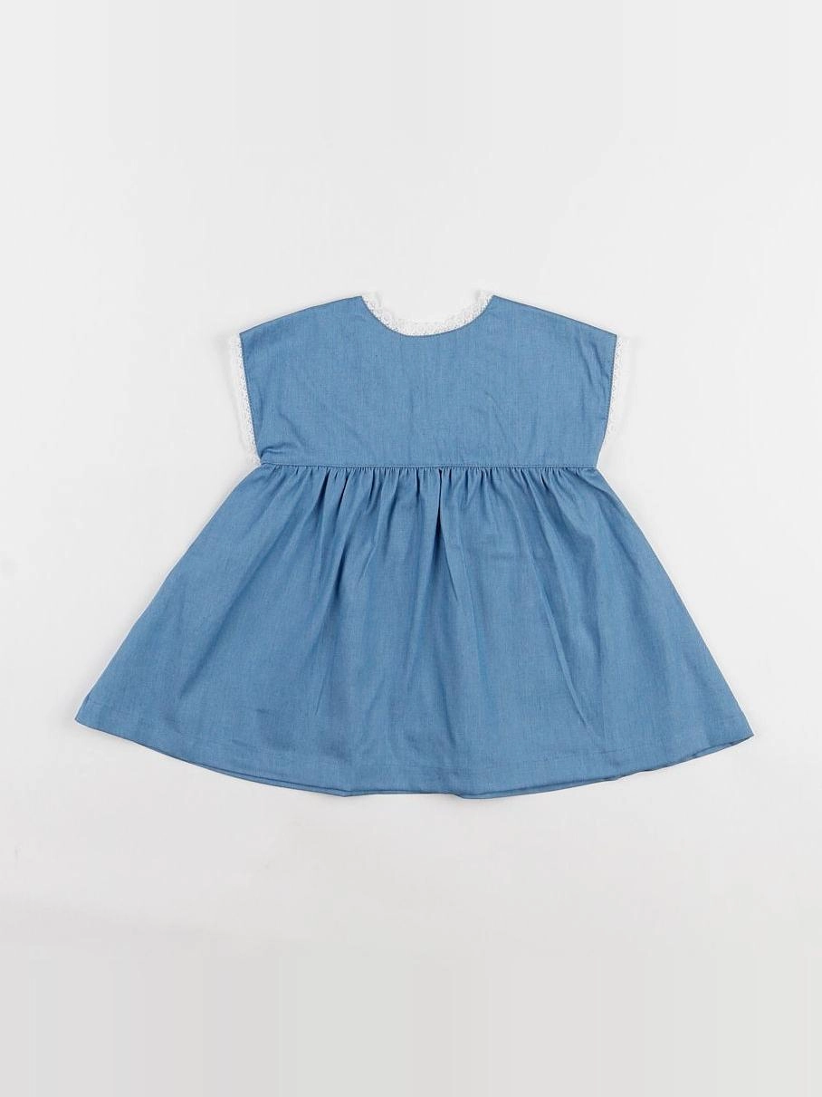 Petite Lucette - robe bleu - 6 mois