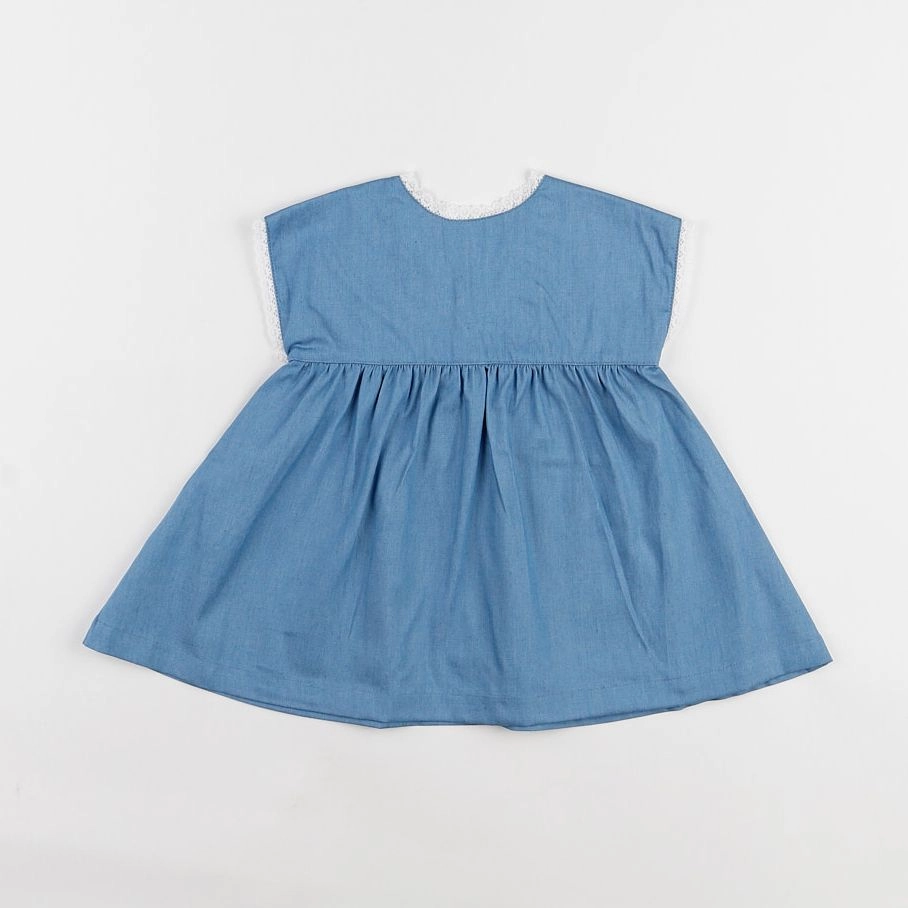 Petite Lucette - robe bleu - 3 mois