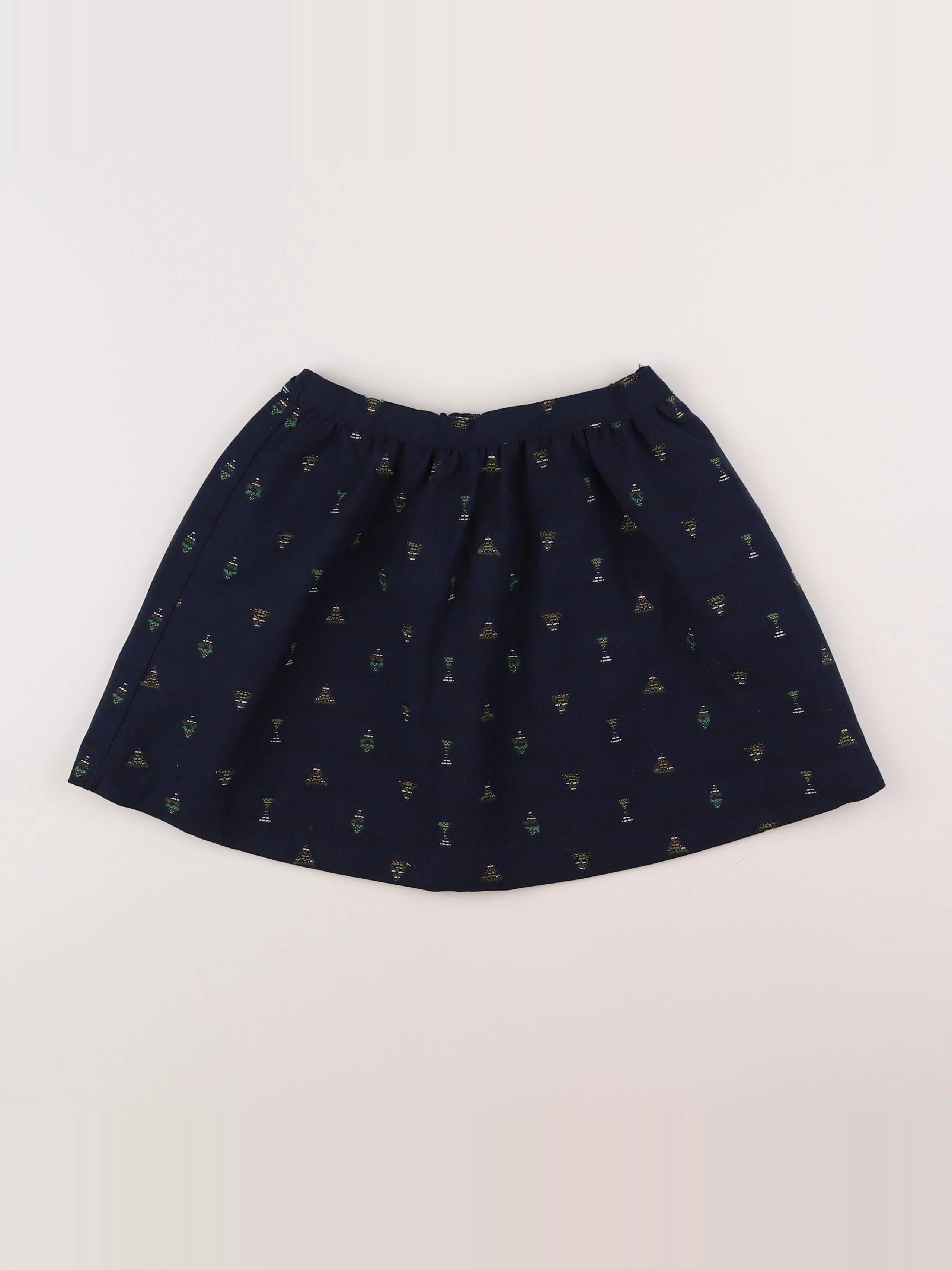 Bonnet à Pompon - jupe bleu, or - 6 ans