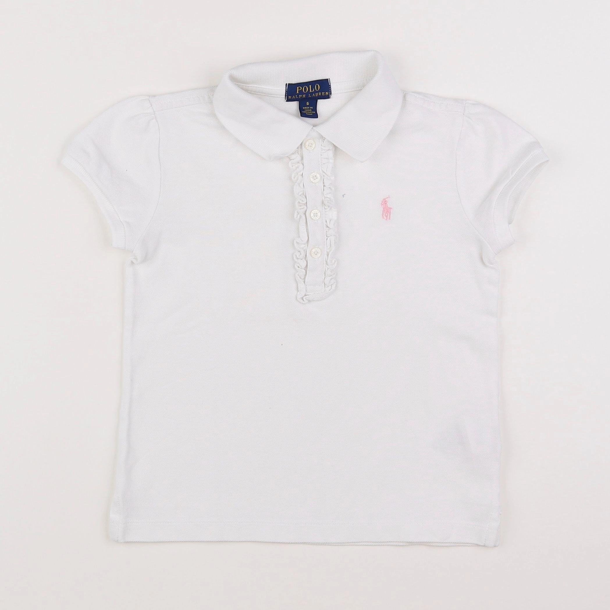 Ralph Lauren - polo blanc - 6 ans