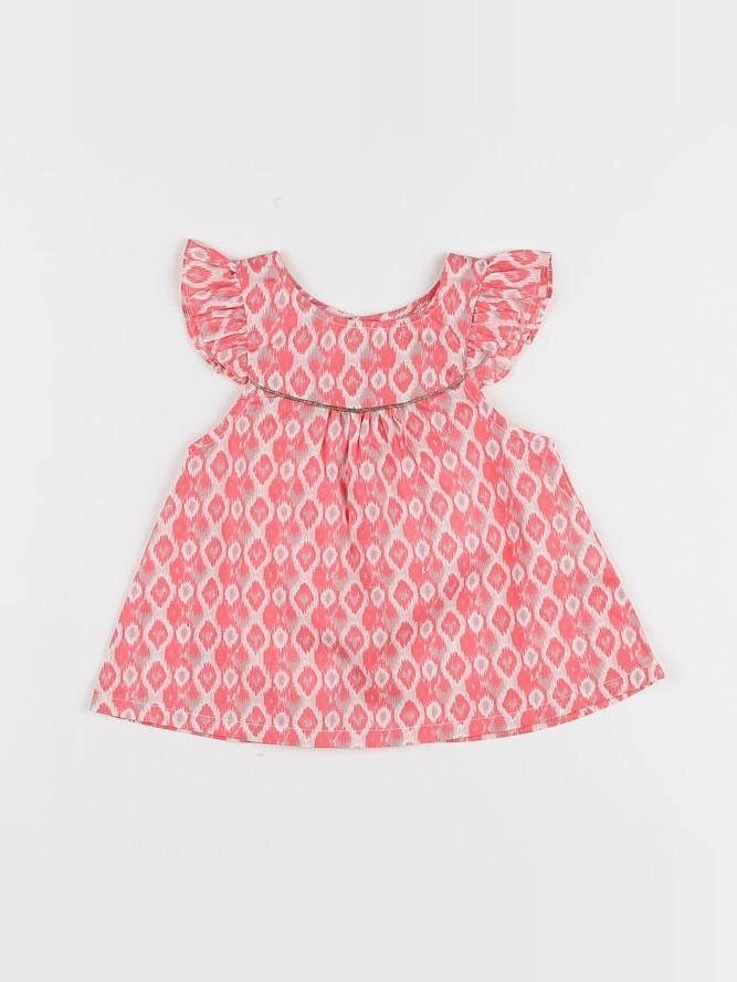 Petite Lucette - blouse rose - 6 mois
