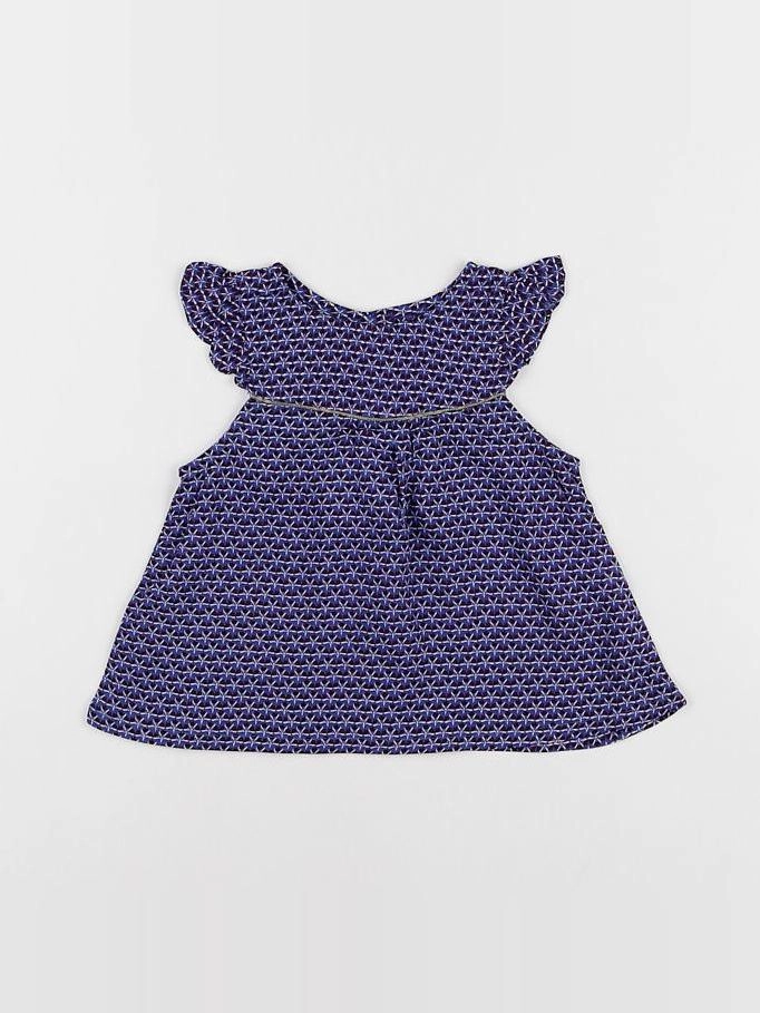 Petite Lucette - blouse bleu - 6 mois