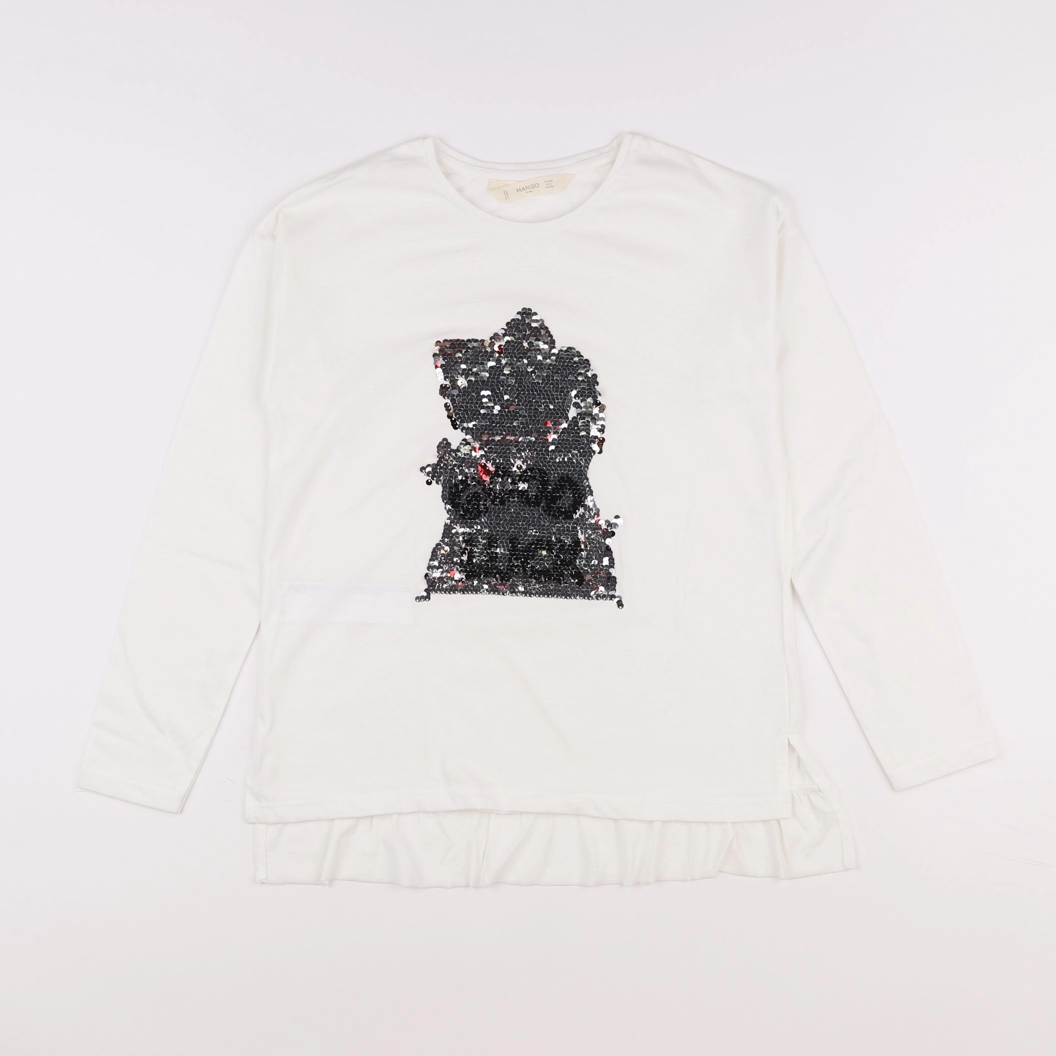 Mango - tee-shirt blanc - 9/10 ans