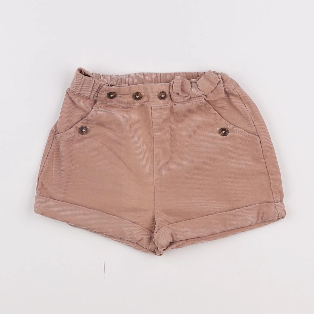 Vertbaudet - short marron - 12 mois