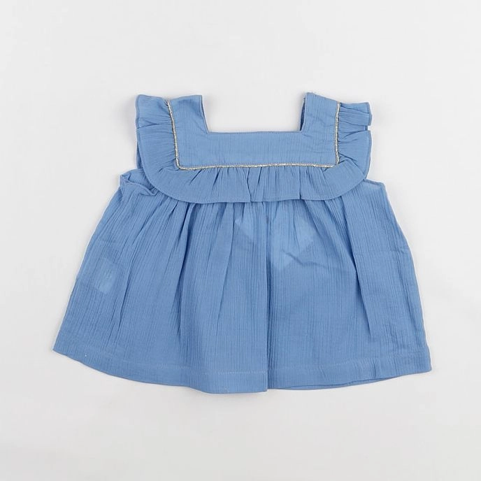 Petite Lucette - blouse bleu - 6 mois