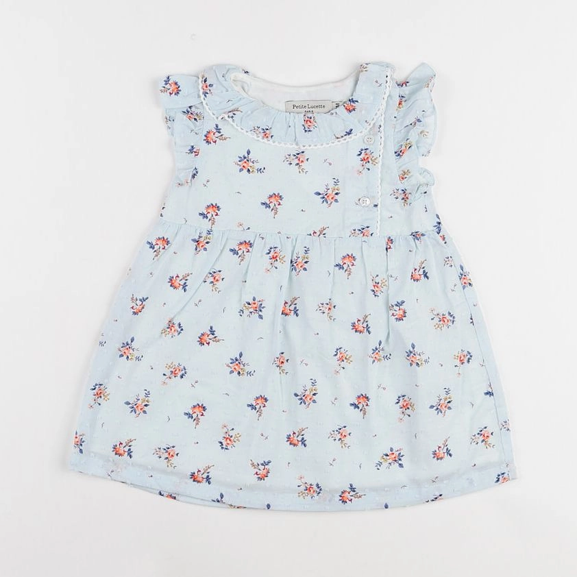 Petite Lucette - robe bleu - 6 mois